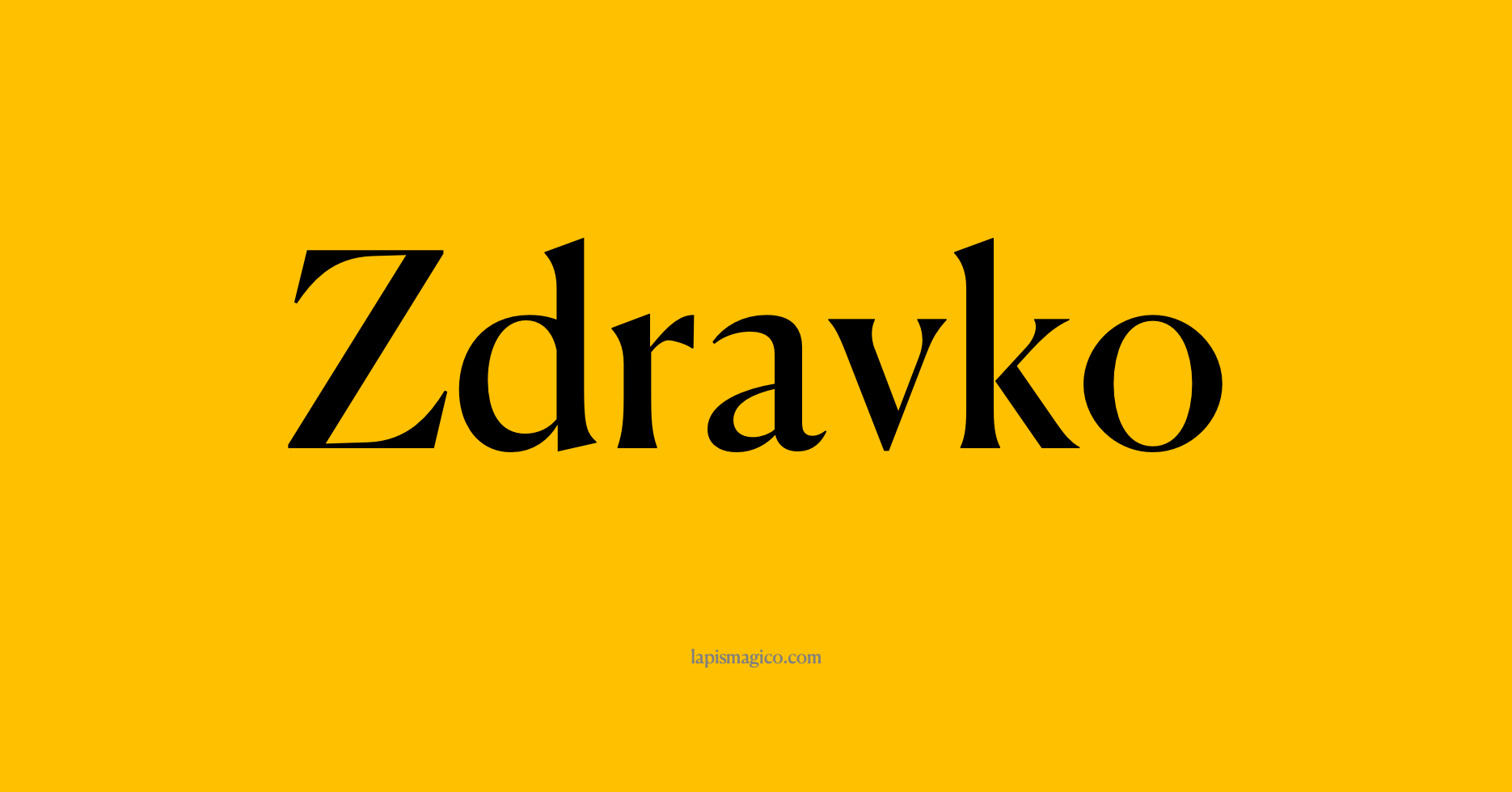 Nome Zdravko, ficha divertida com pontilhado para crianças