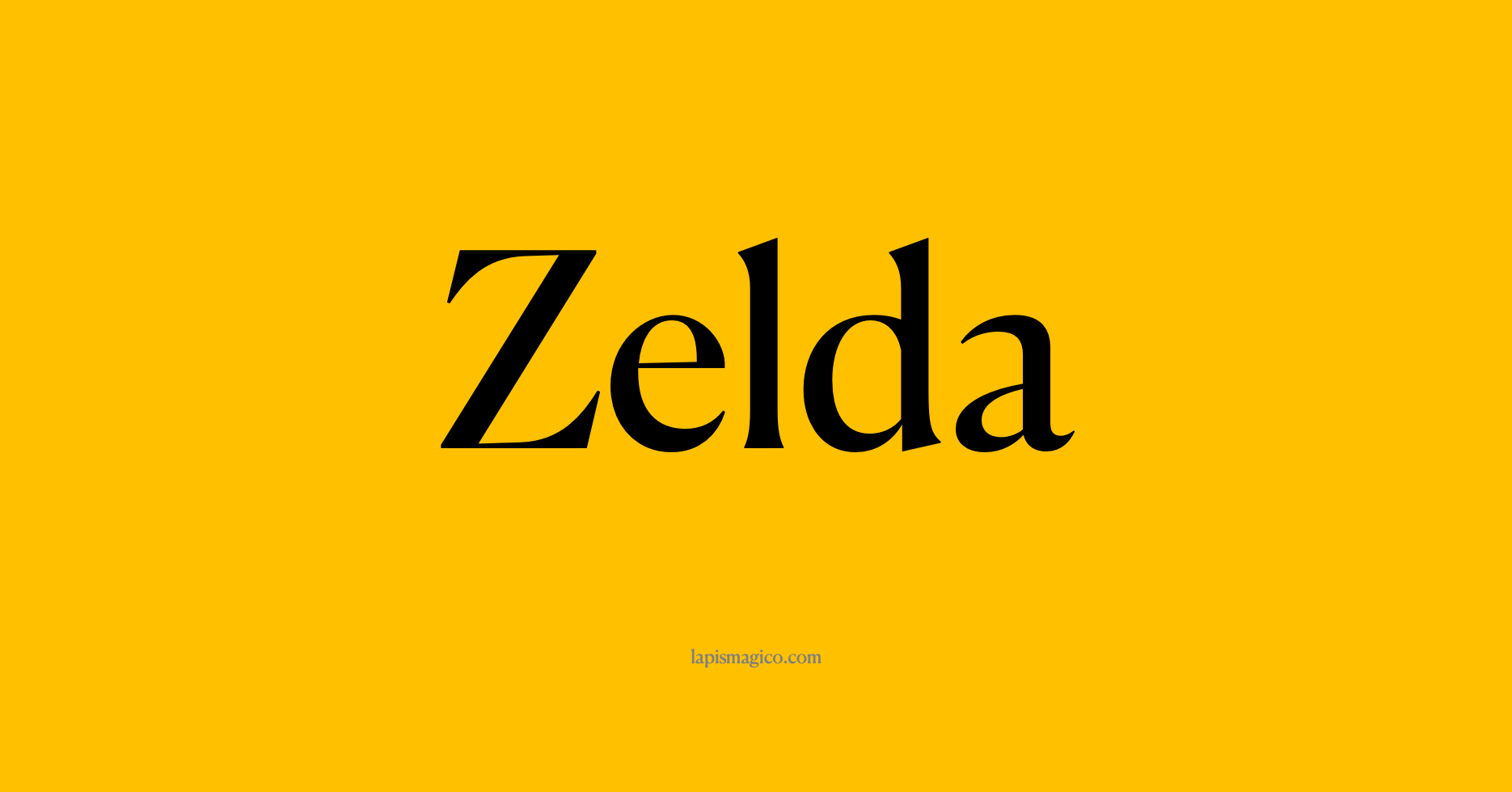 Nome Zelda, ficha divertida com pontilhado para crianças