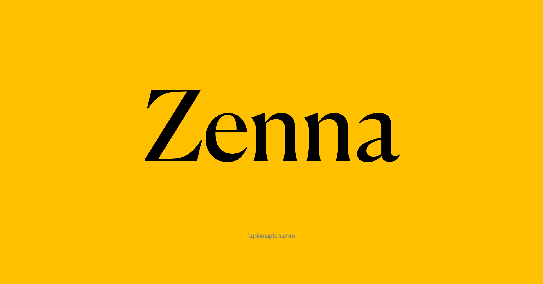 Nome Zenna, ficha divertida com pontilhado para crianças