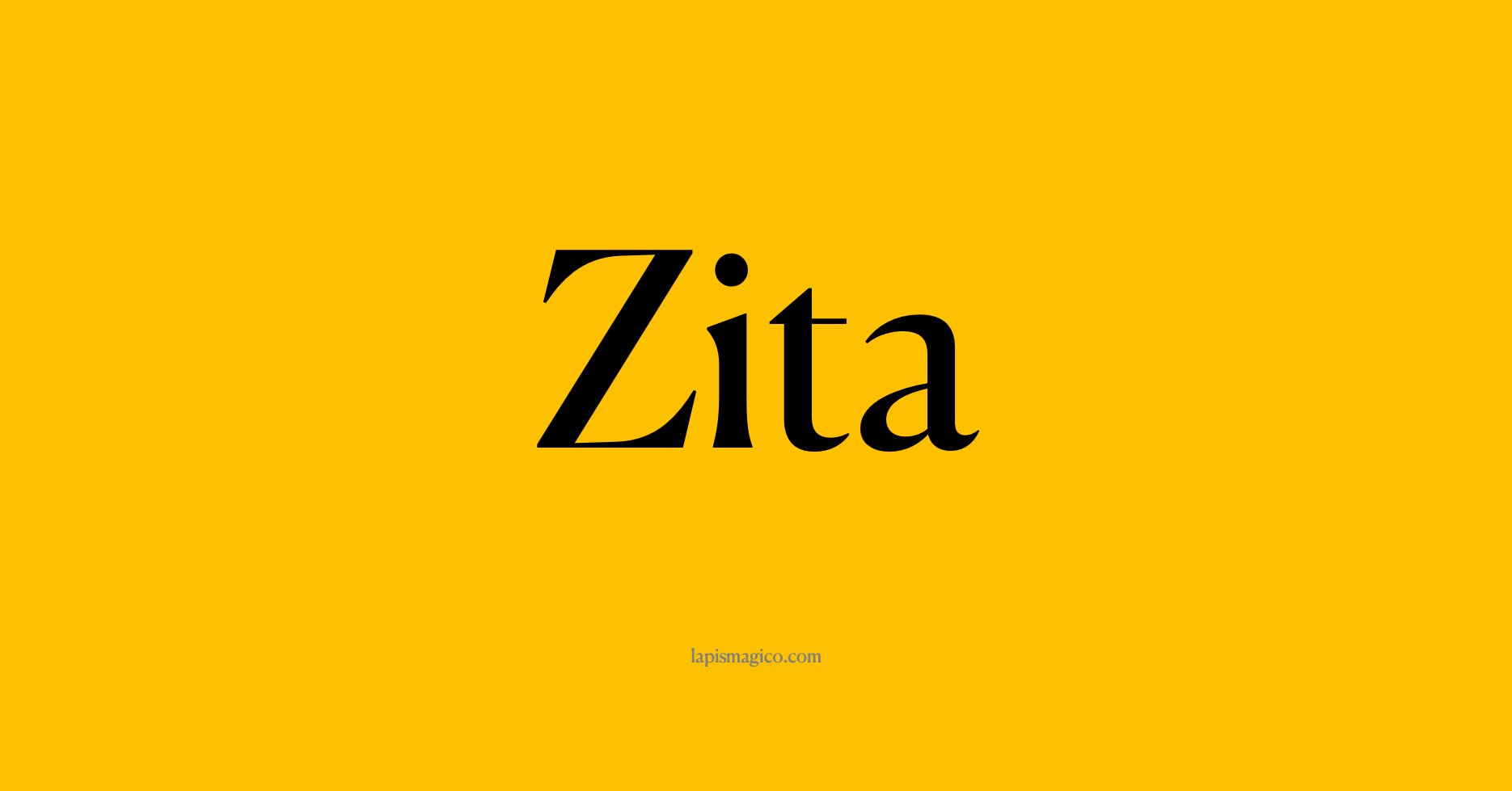Nome Zita, ficha divertida com pontilhado para crianças