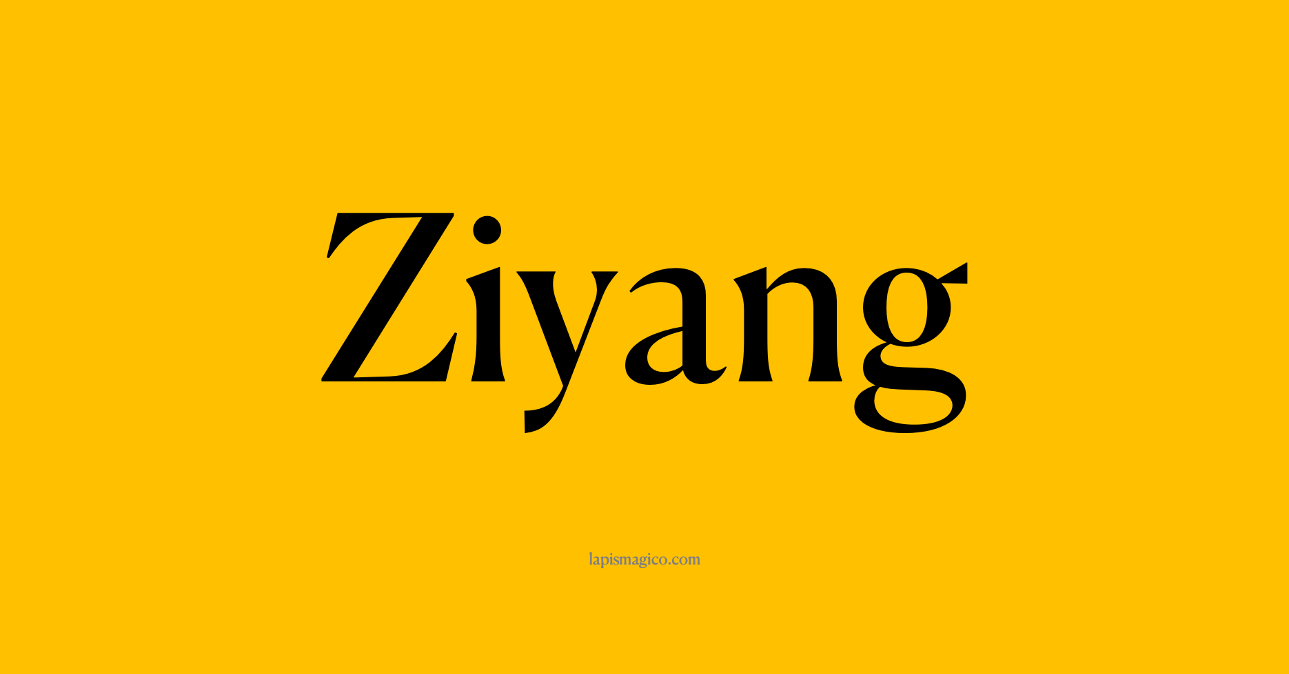 Nome Ziyang, ficha divertida com pontilhado para crianças