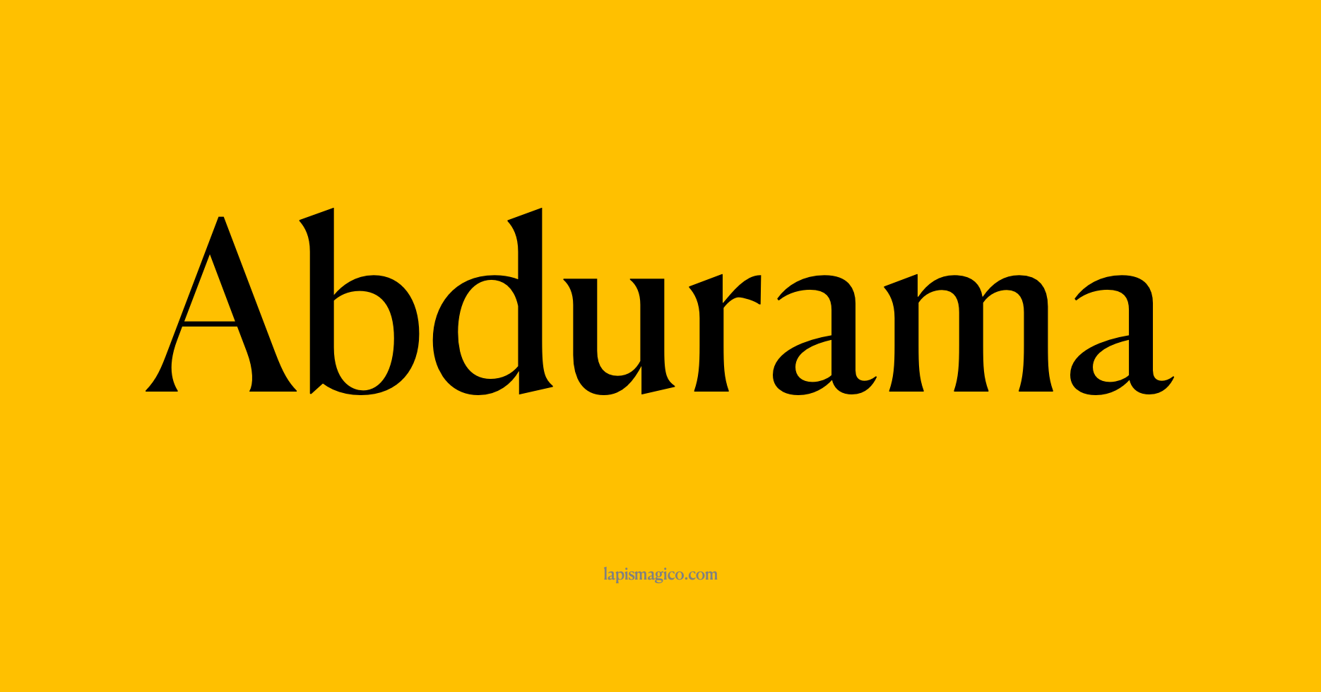 Nome Abdurama