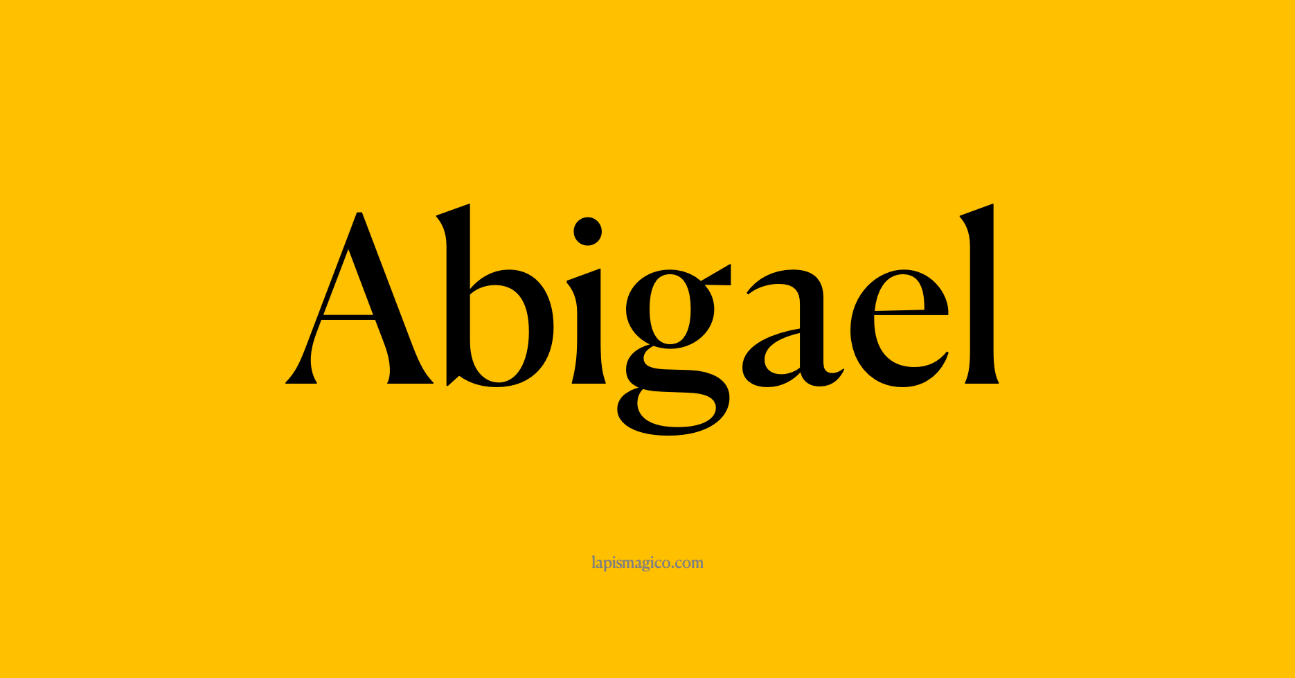 Nome Abigael