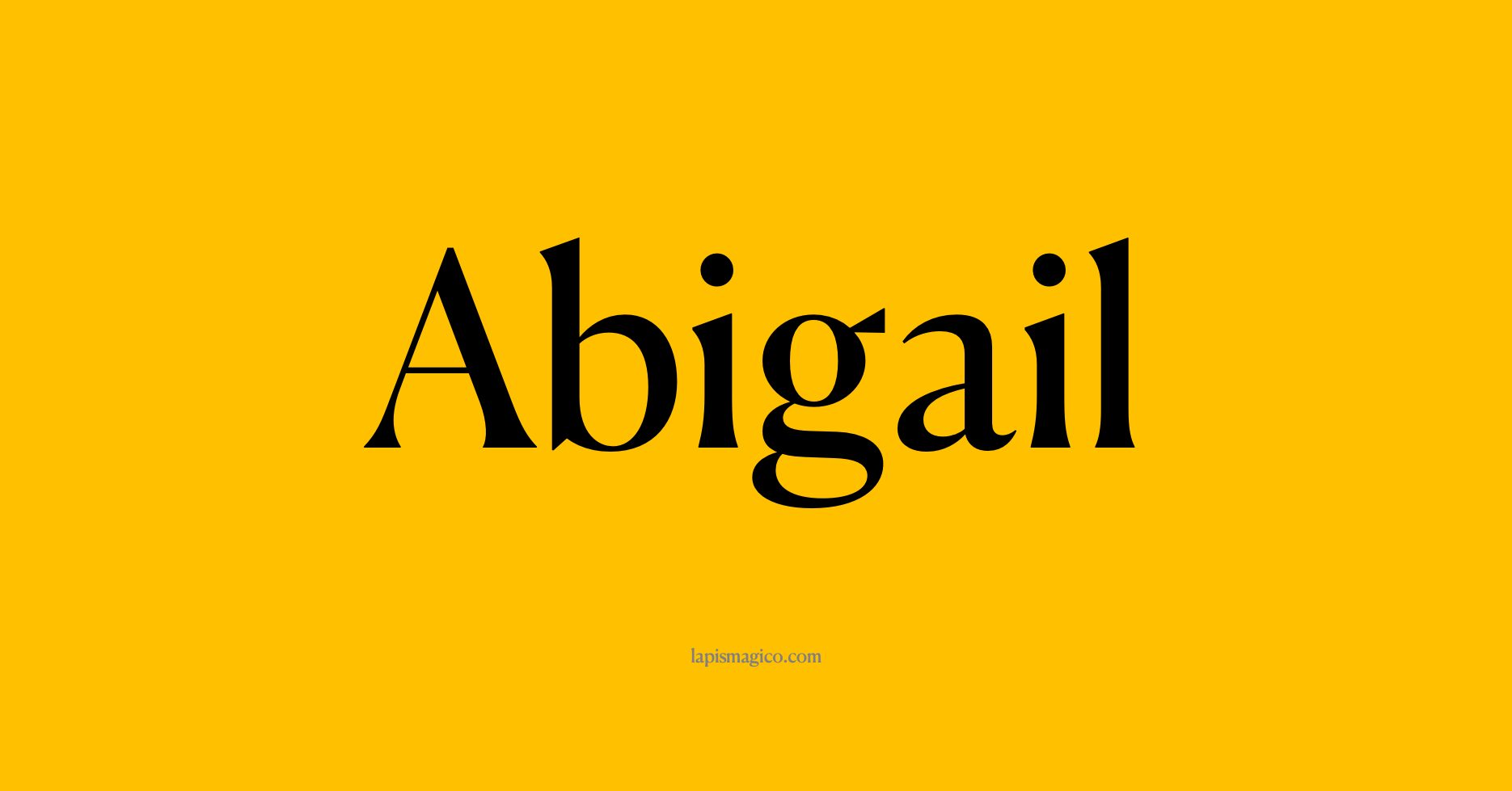 Nome Abigail