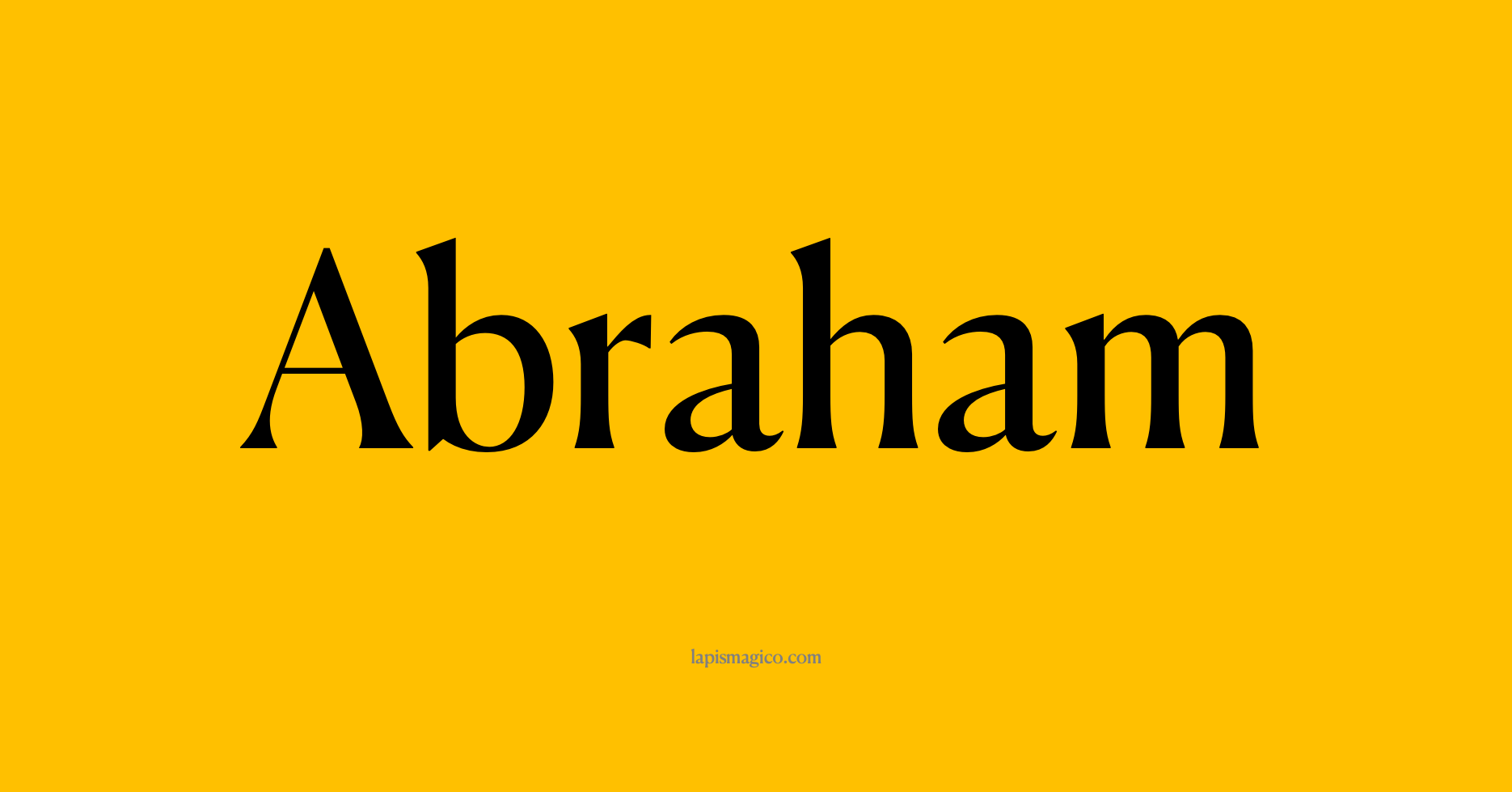 Nome Abraham