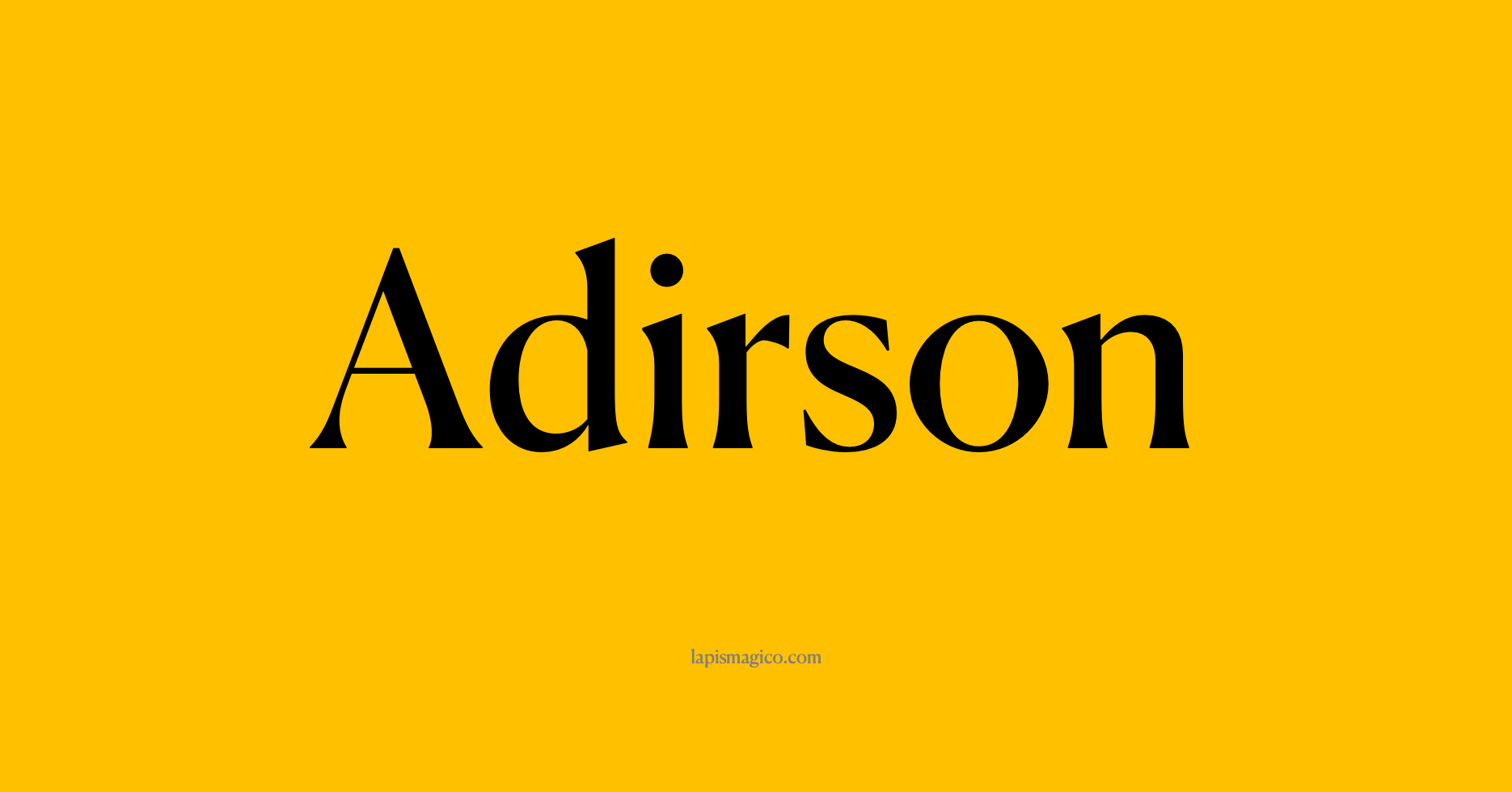 Nome Adirson