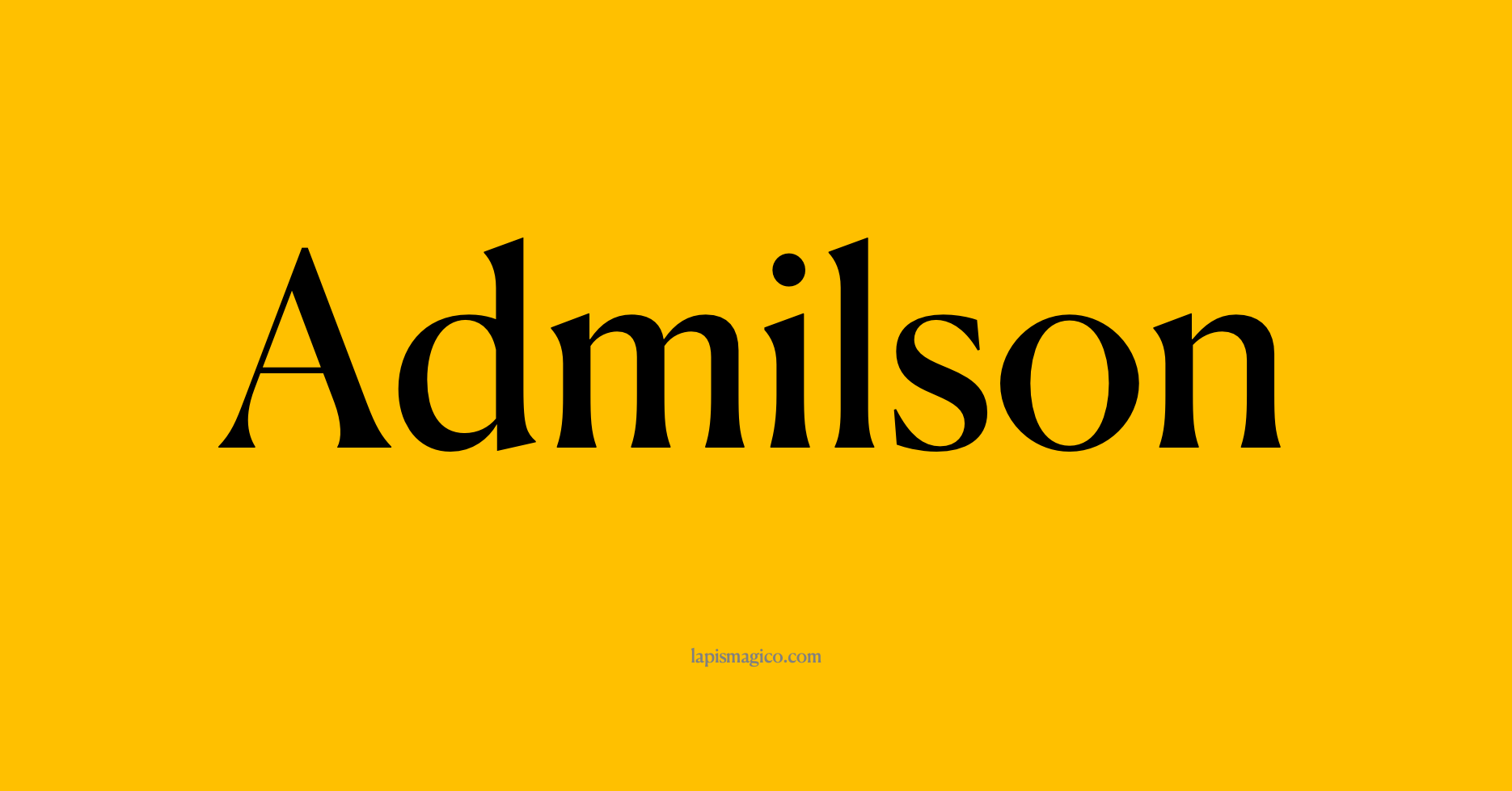 Nome Admilson