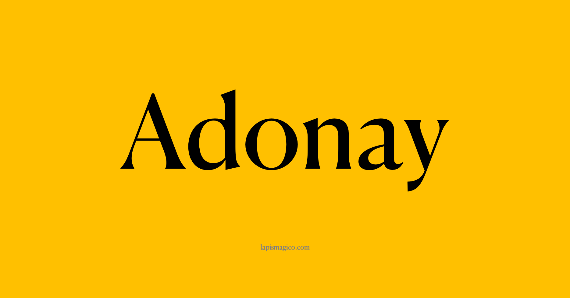Nome Adonay