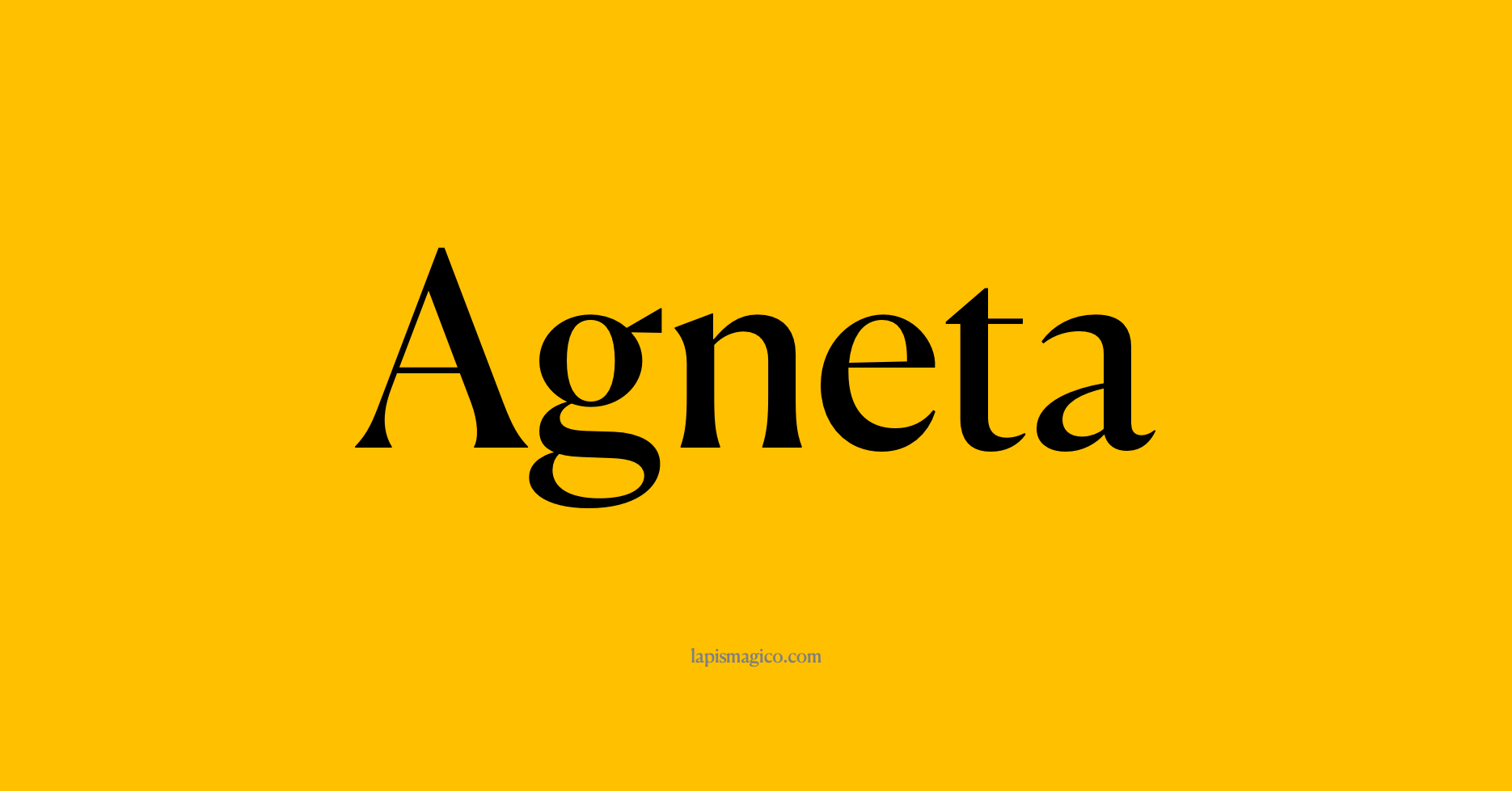 Nome Agneta