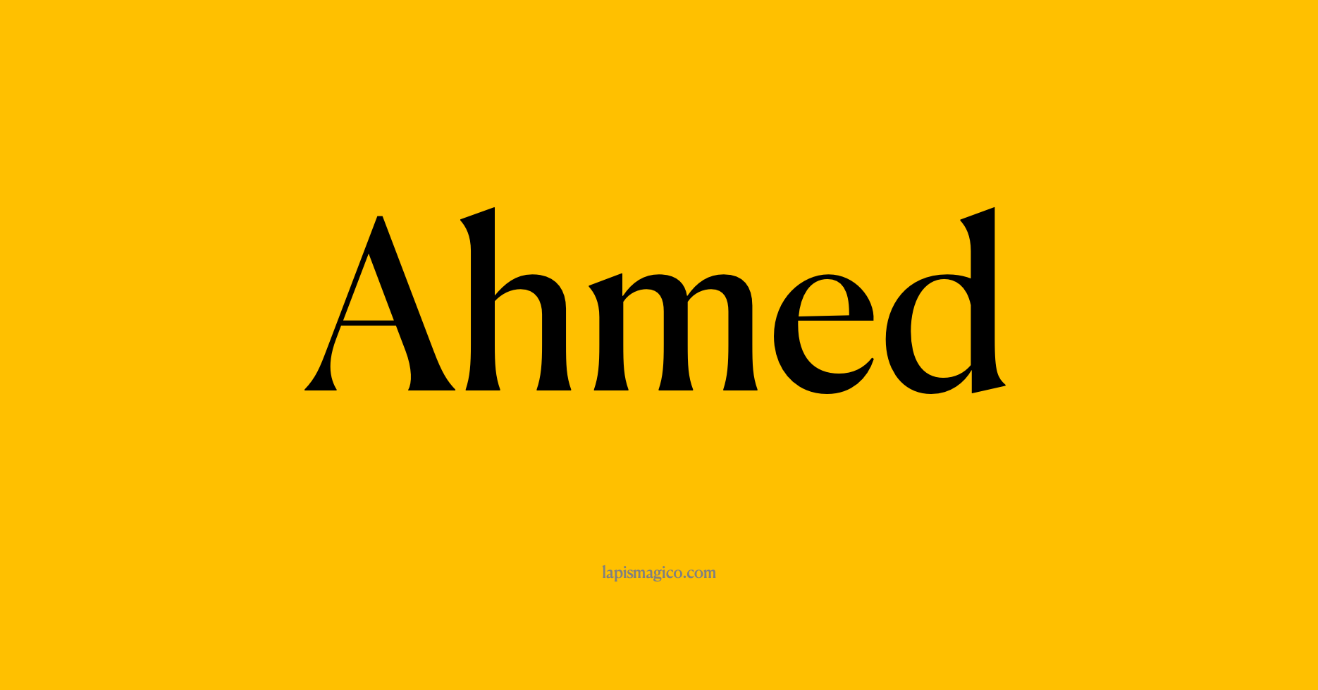 Nome Ahmed