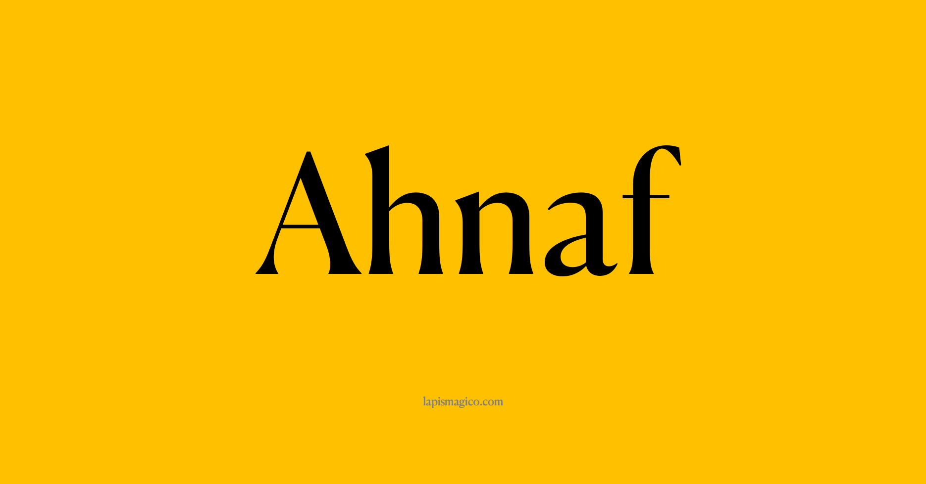 Nome Ahnaf