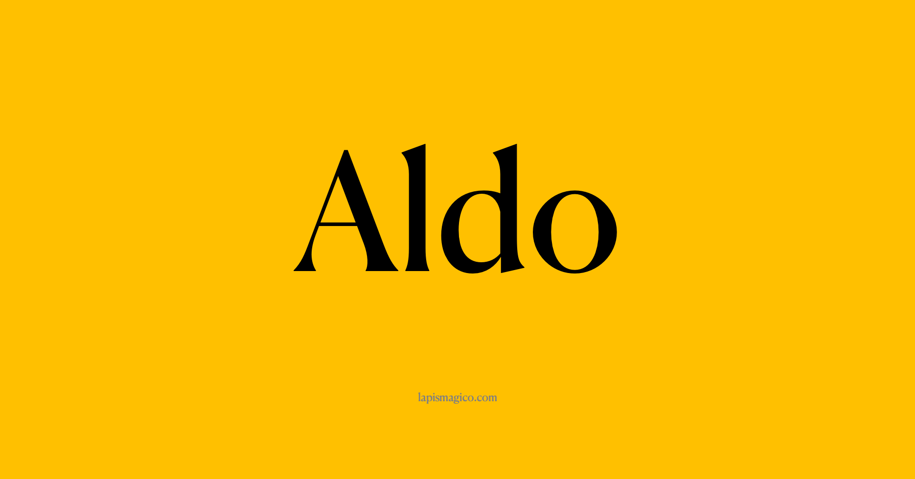 Nome Aldo