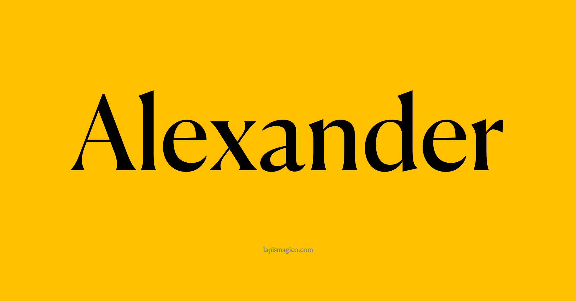 Nome Alexander
