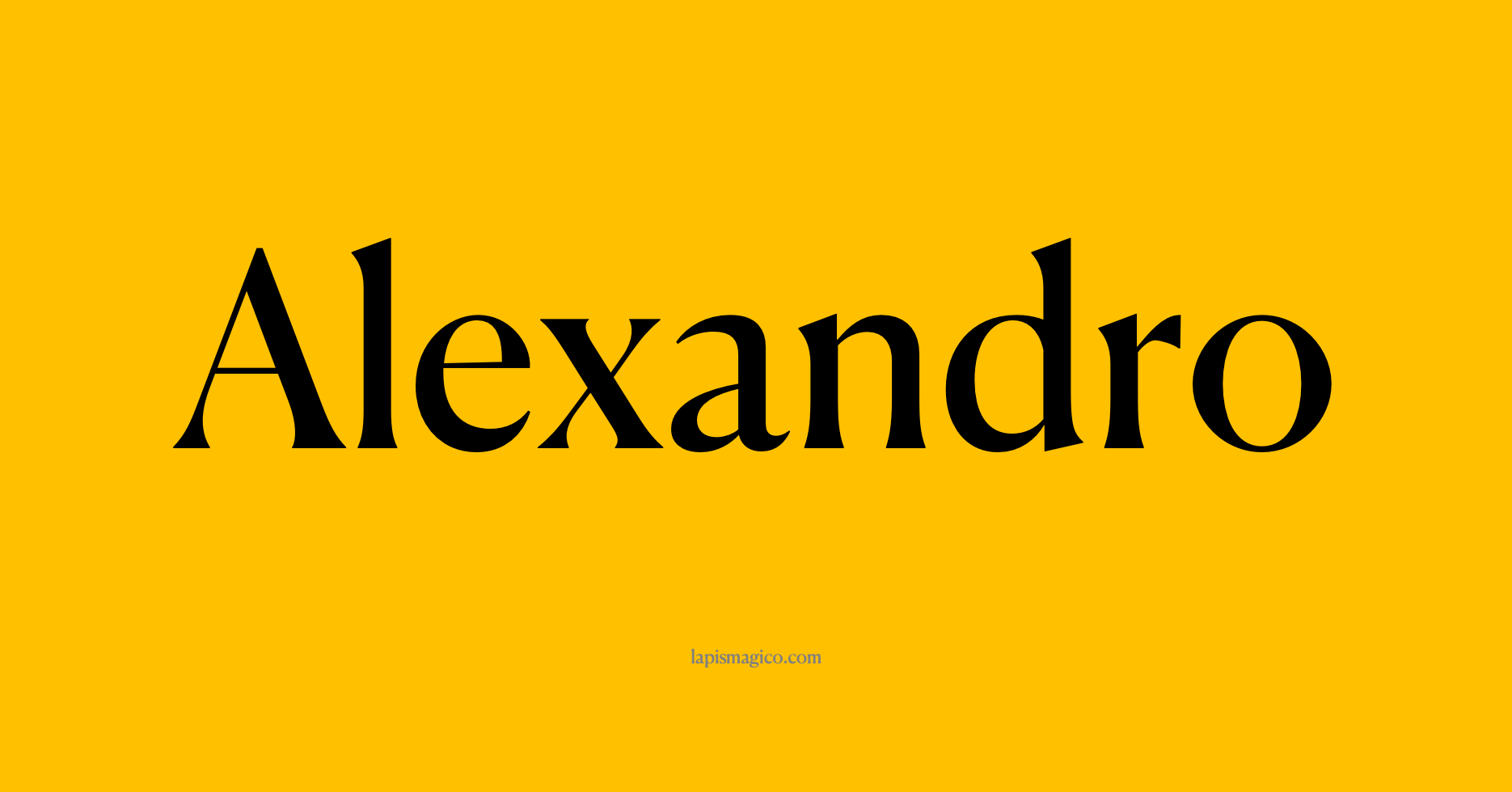 Nome Alexandro