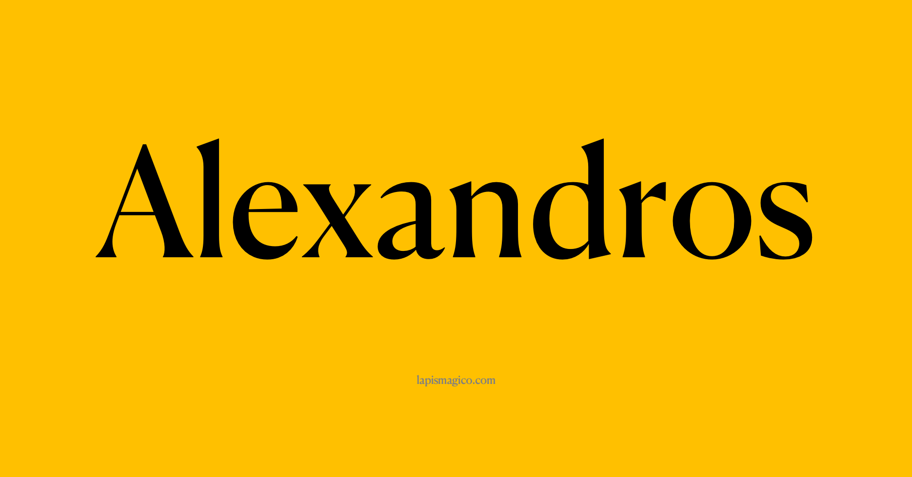 Nome Alexandros