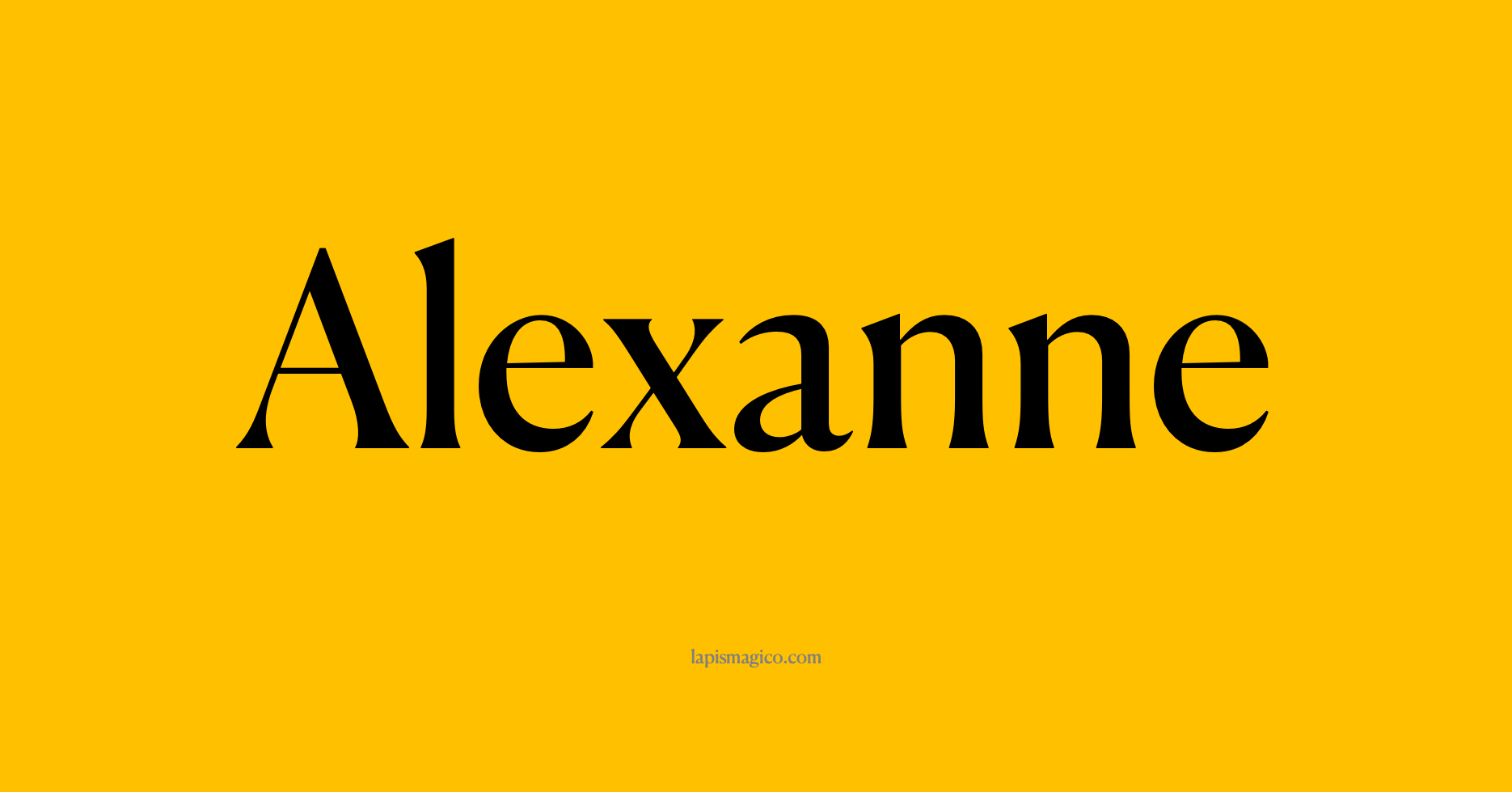 Nome Alexanne