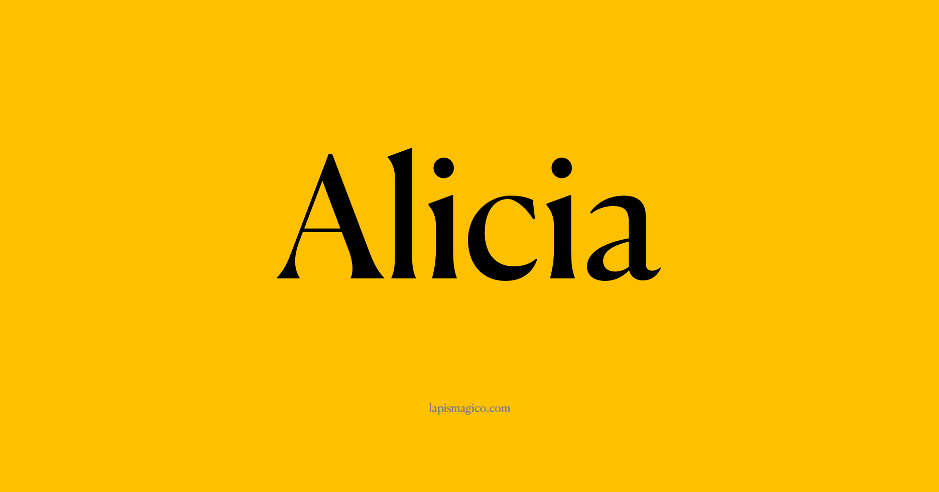 Nome Alicia