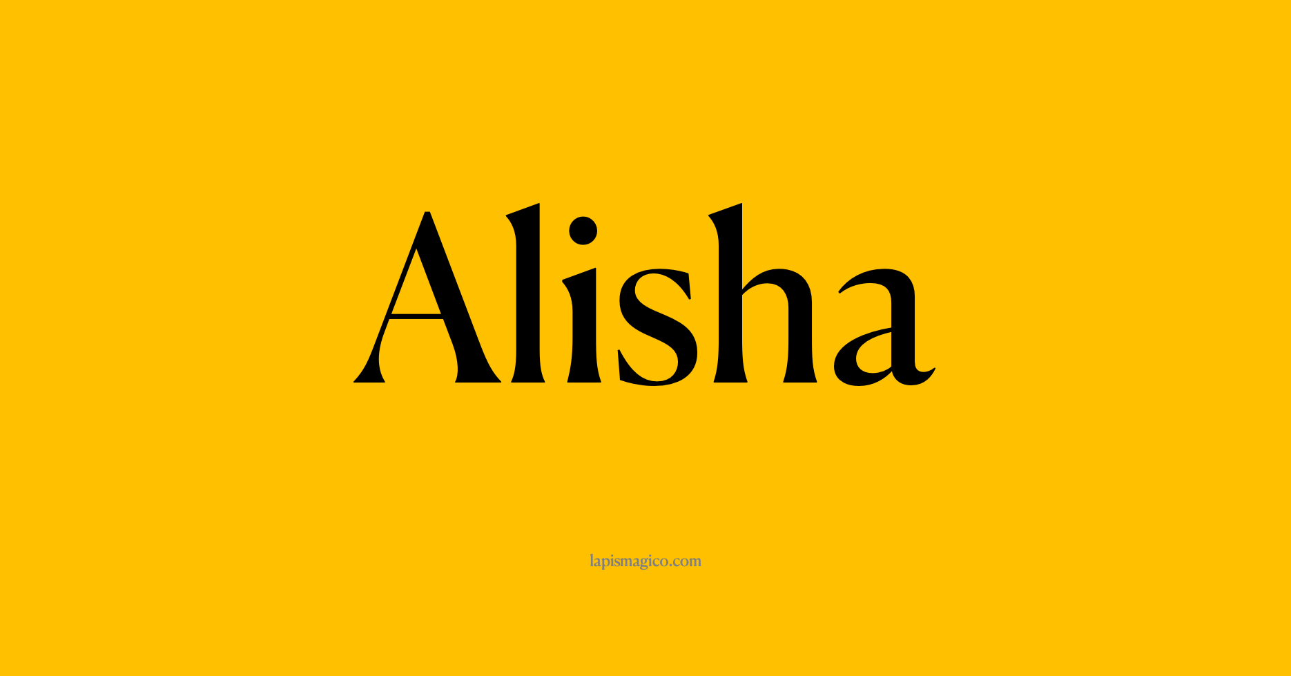 Nome Alisha