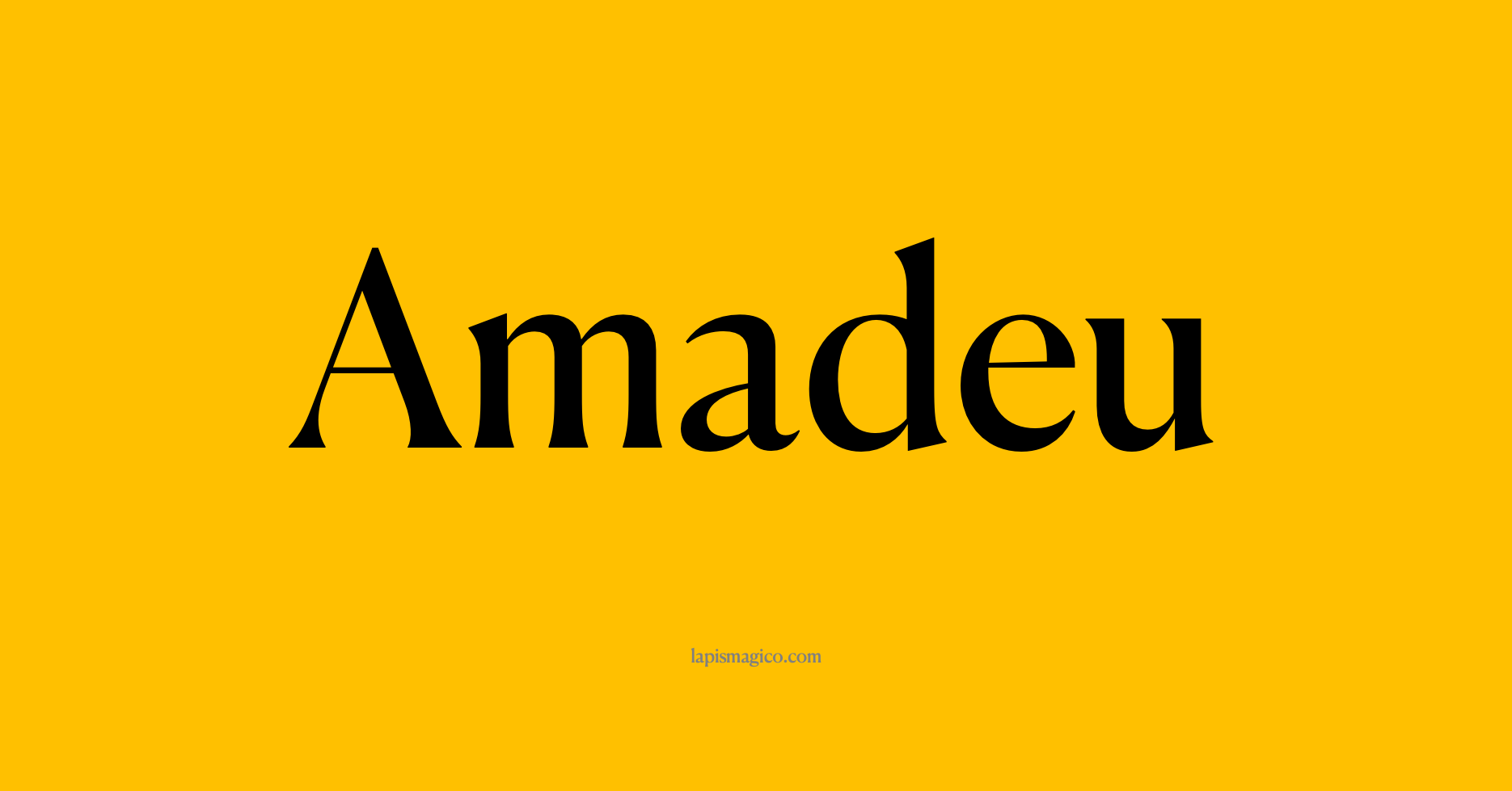 Nome Amadeu