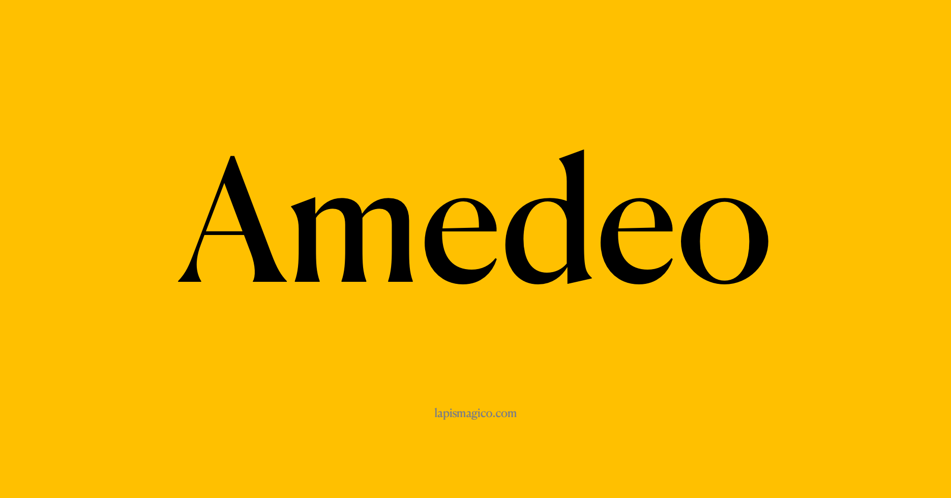 Nome Amedeo