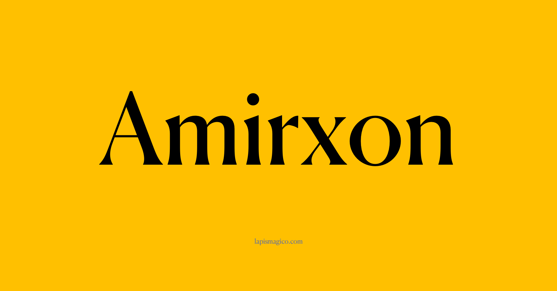 Nome Amirxon
