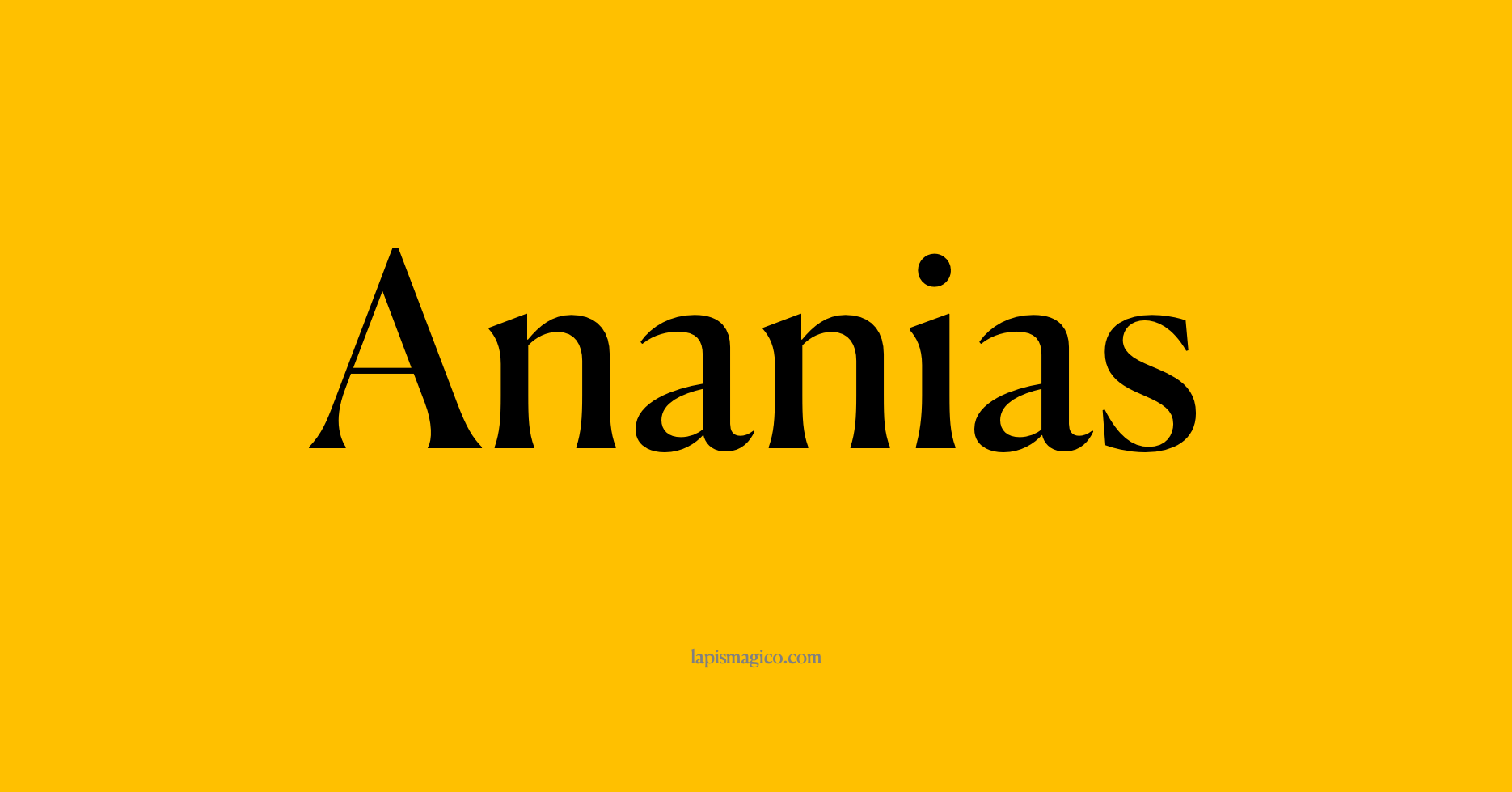Nome Ananias