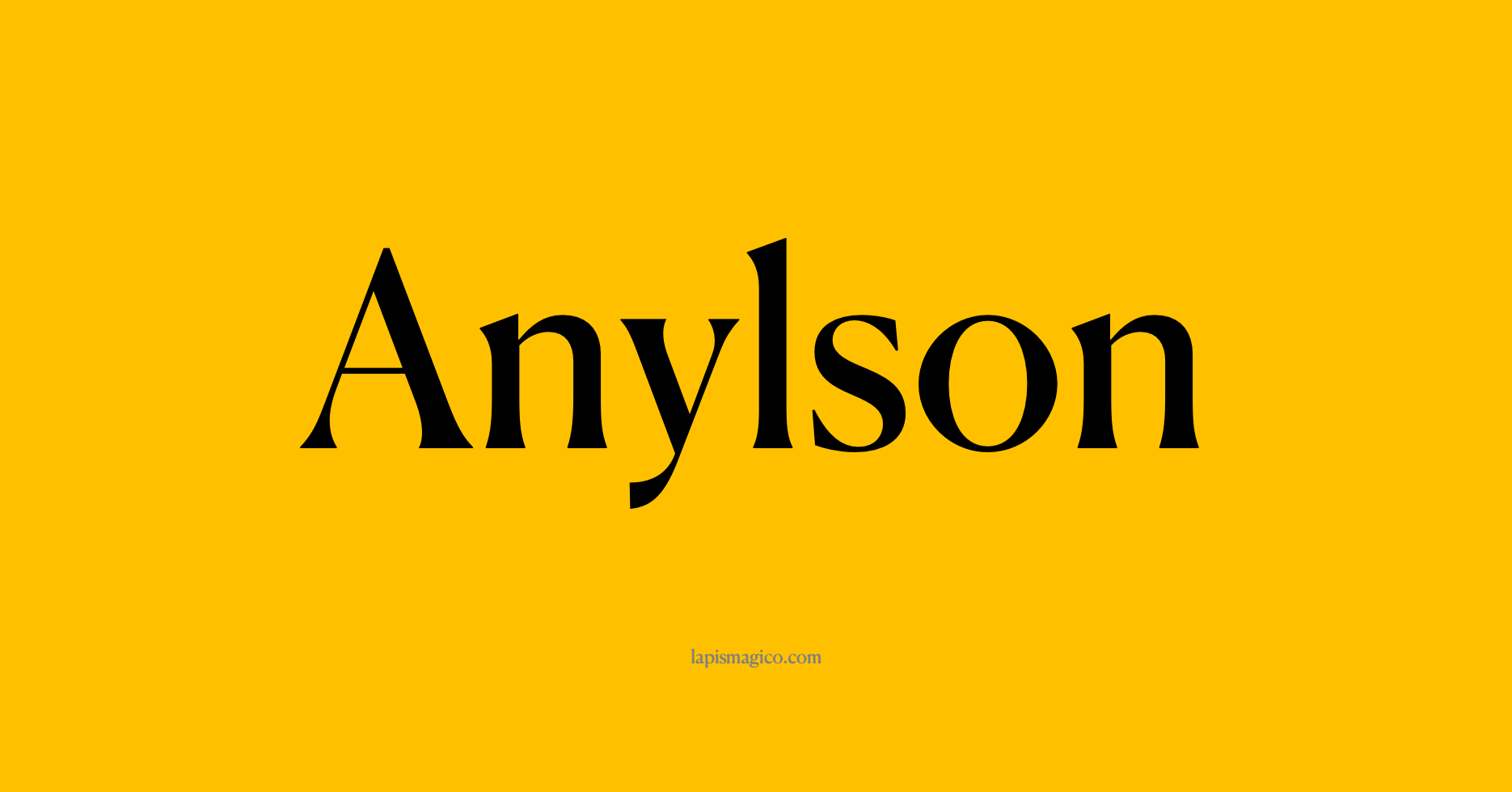 Nome Anylson