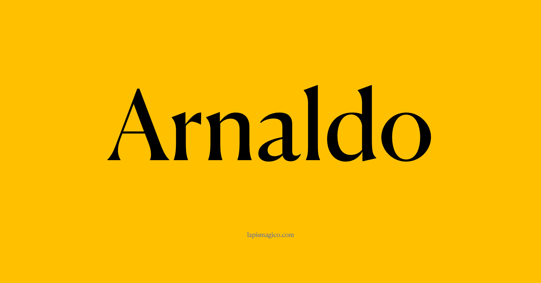 Nome Arnaldo
