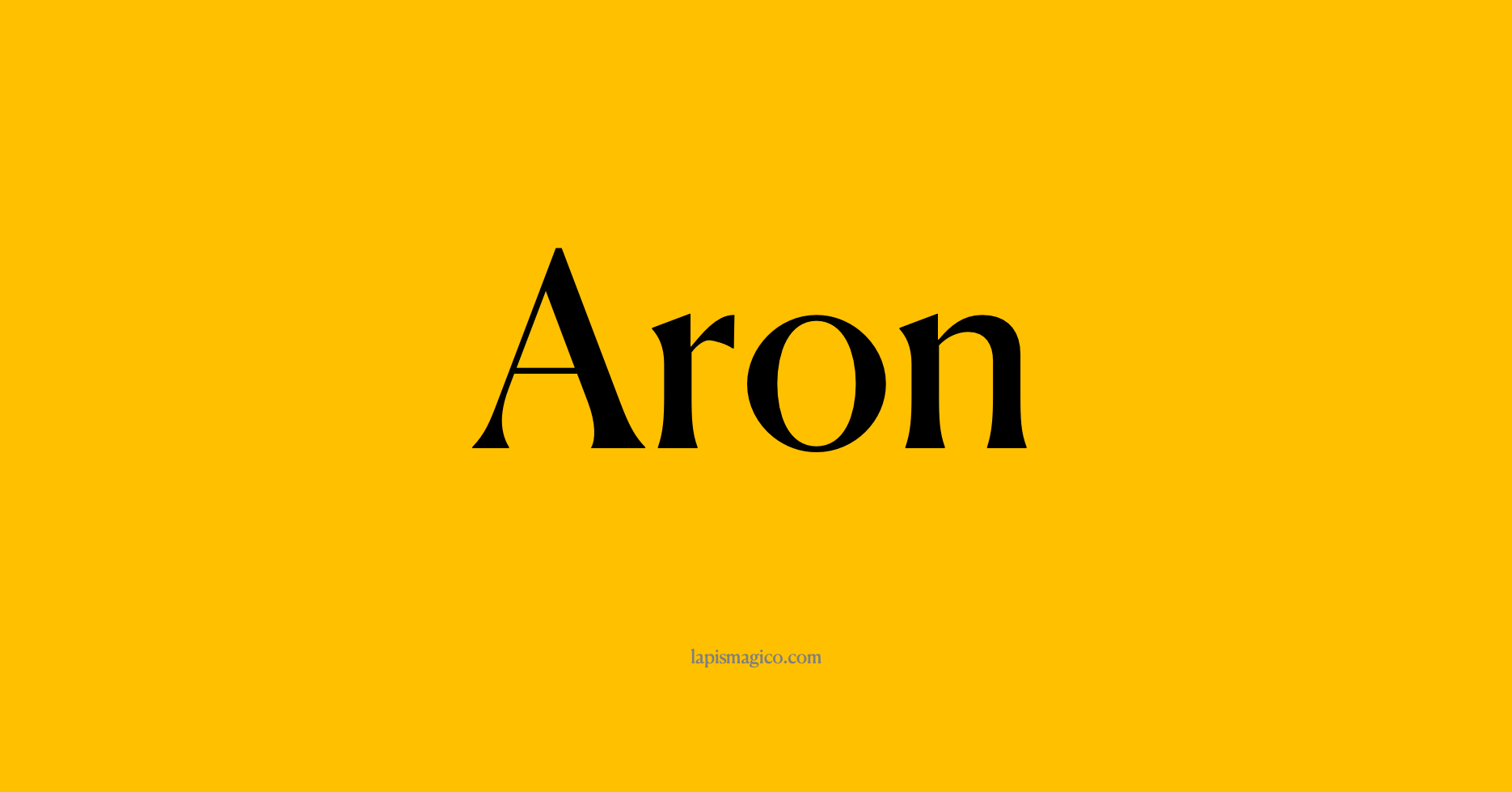 Nome Aron