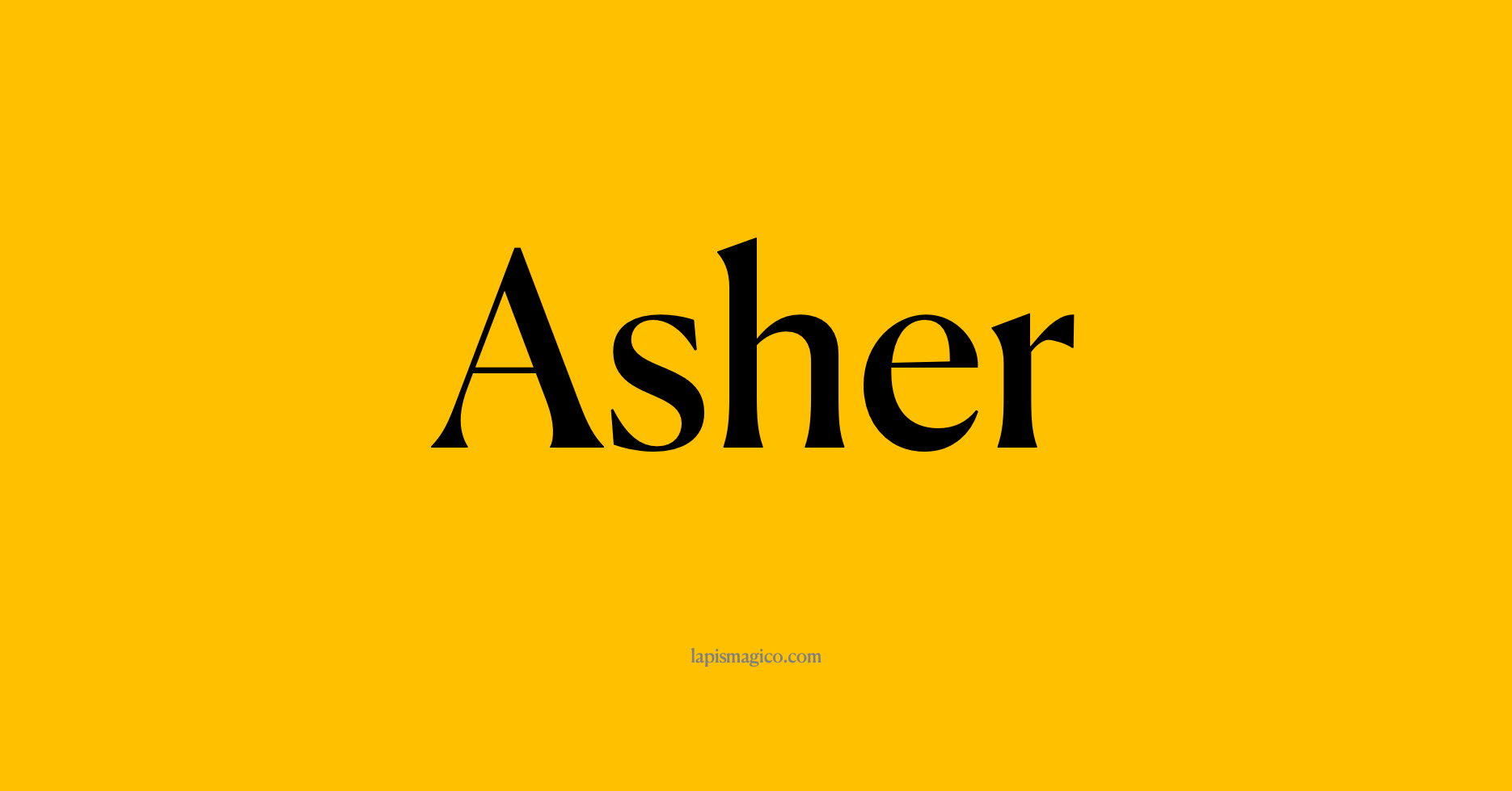Nome Asher