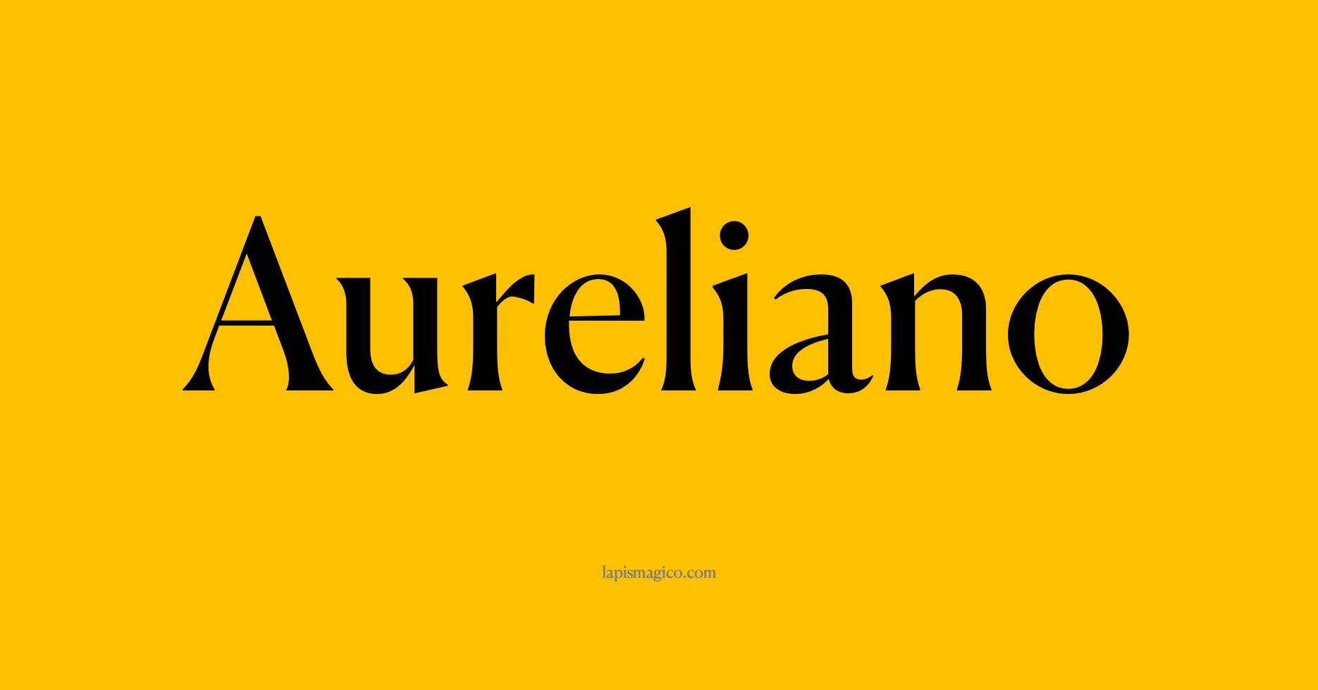 Nome Aureliano