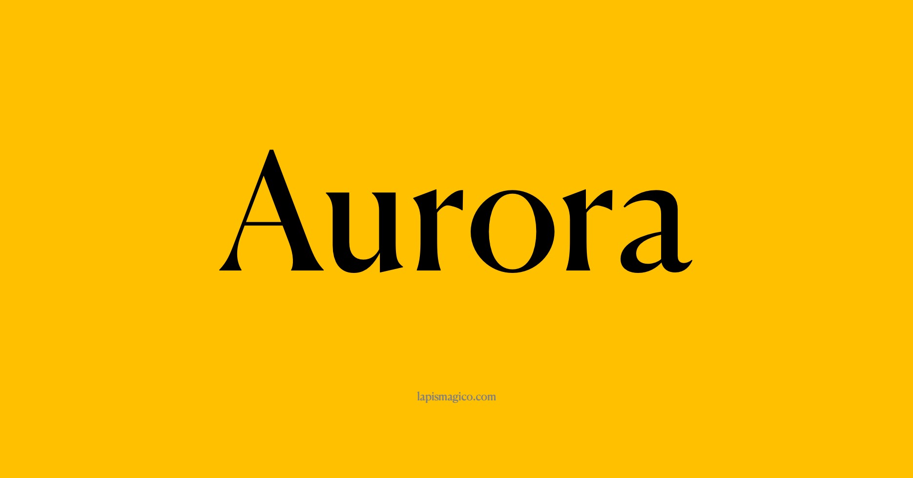 Nome Aurora