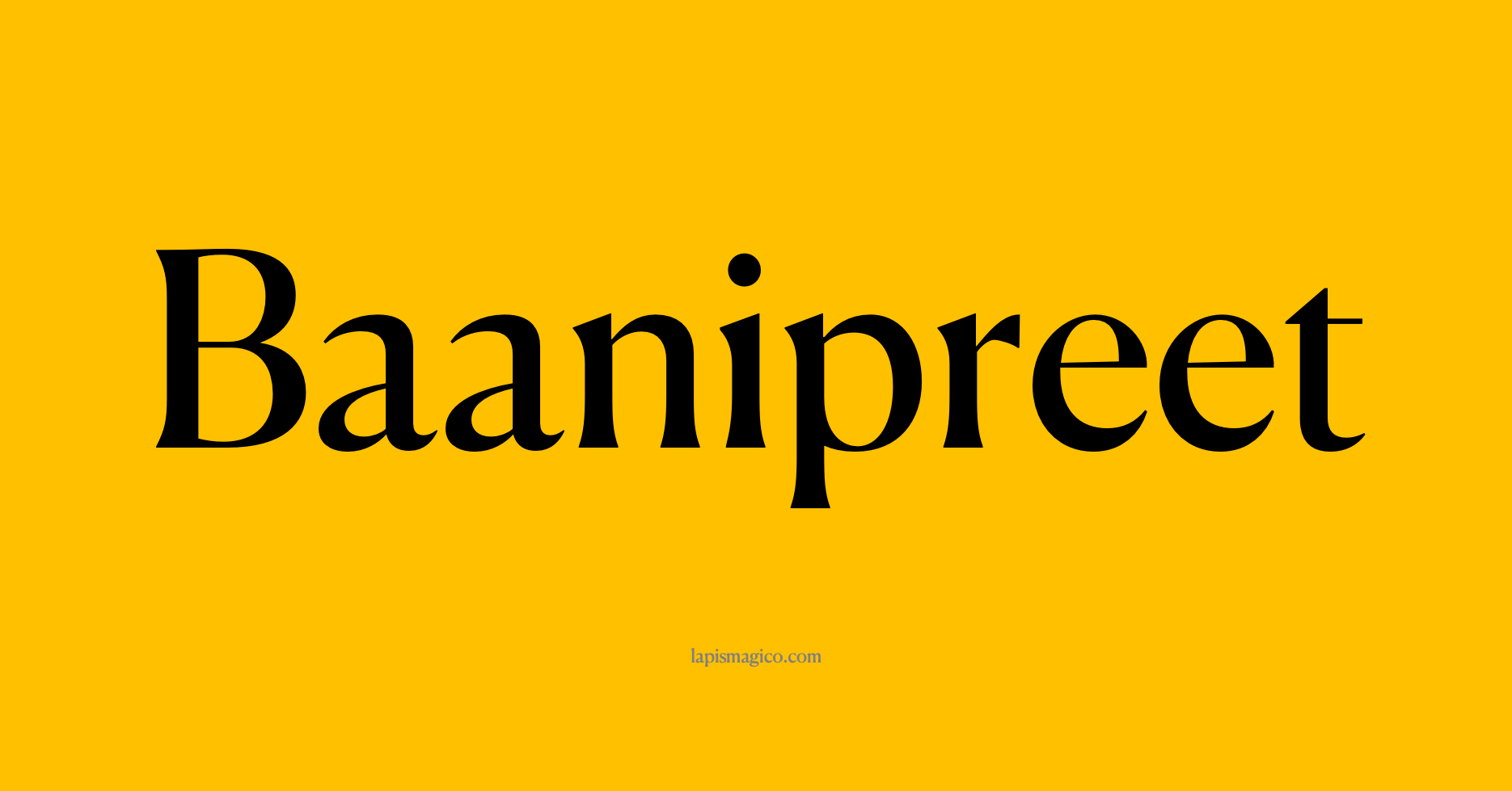 Nome Baanipreet