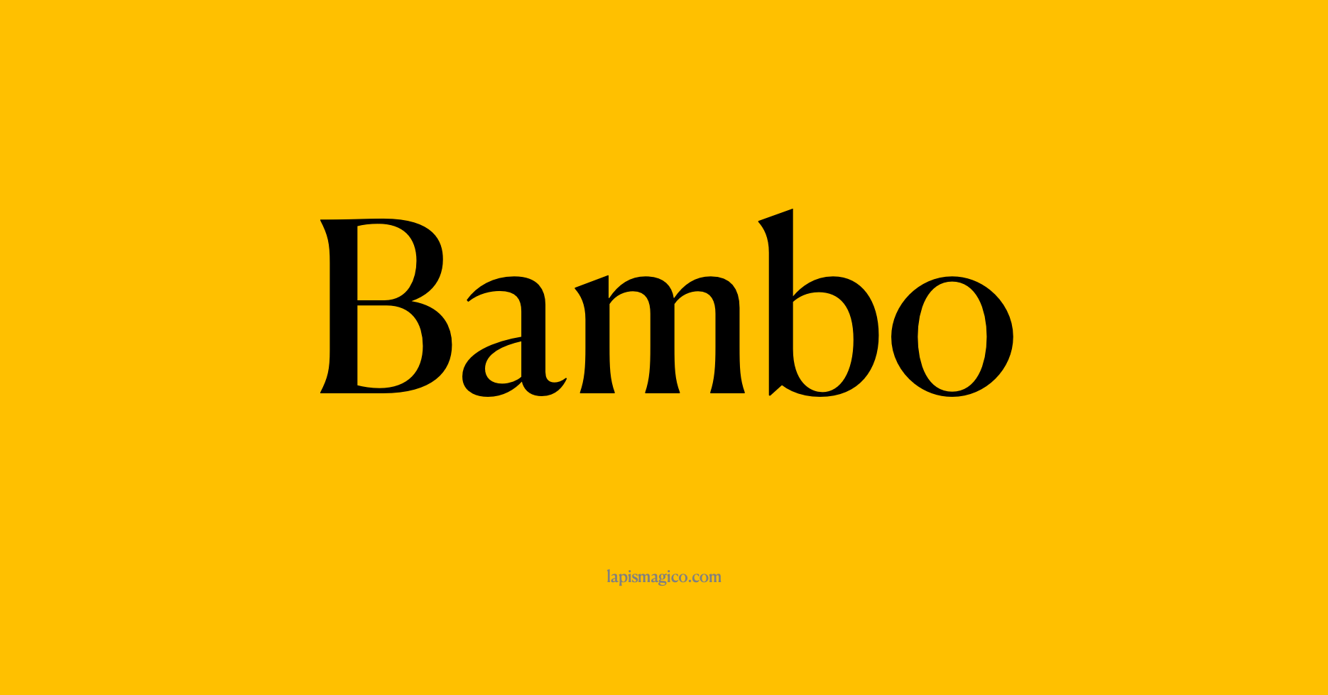 Nome Bambo