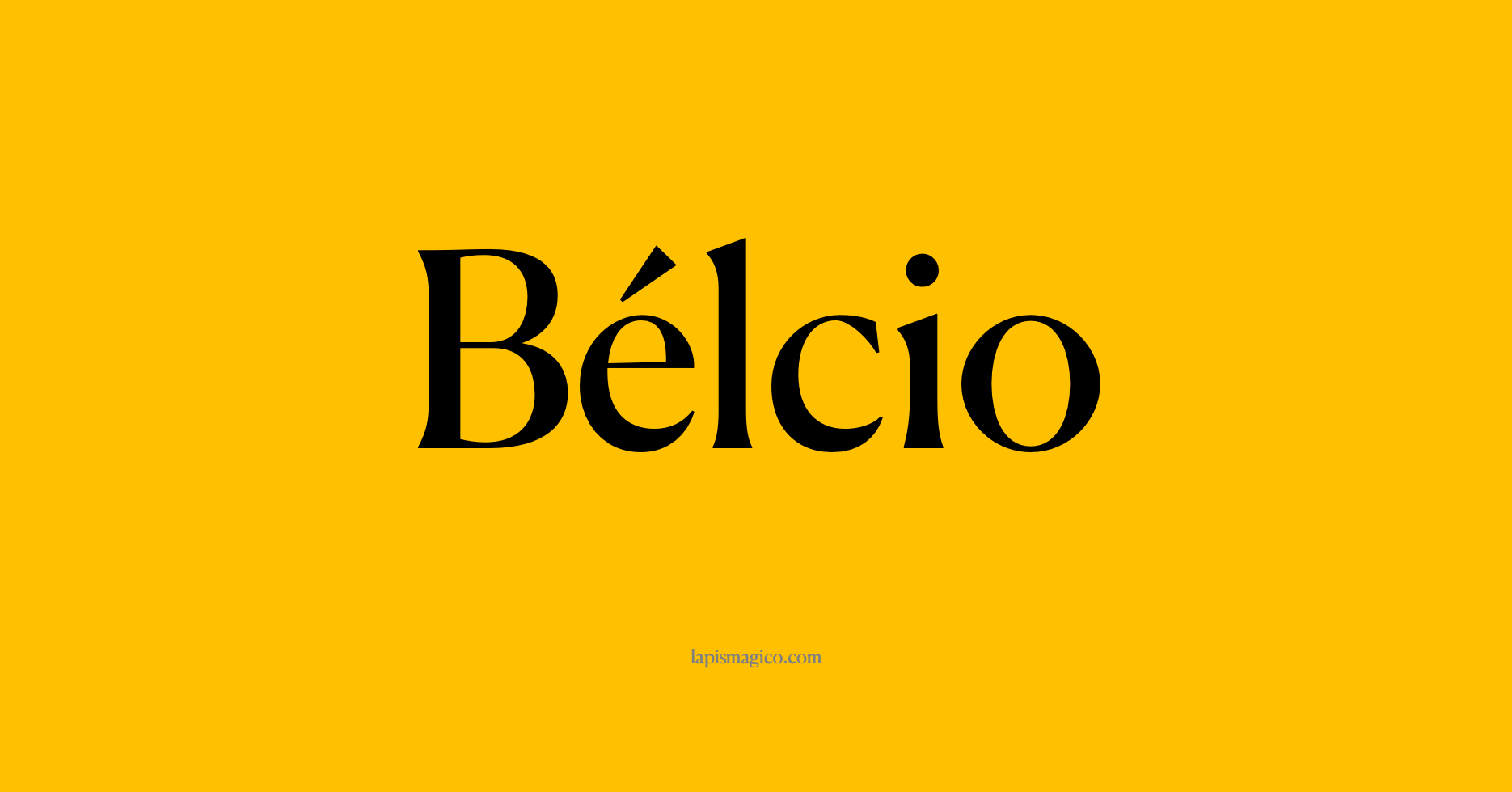 Nome Bélcio