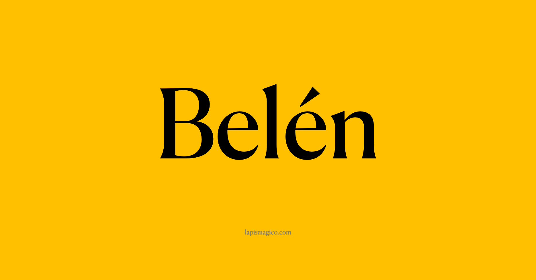Nome Belén