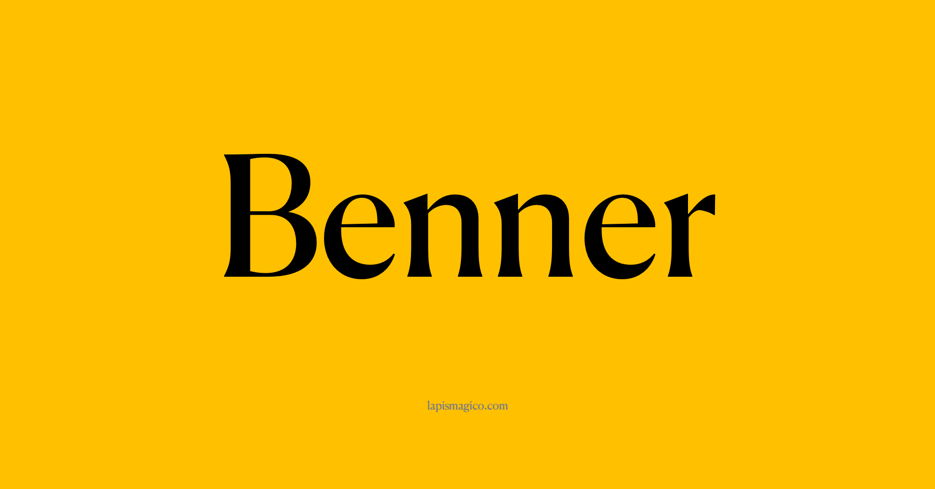 Nome Benner