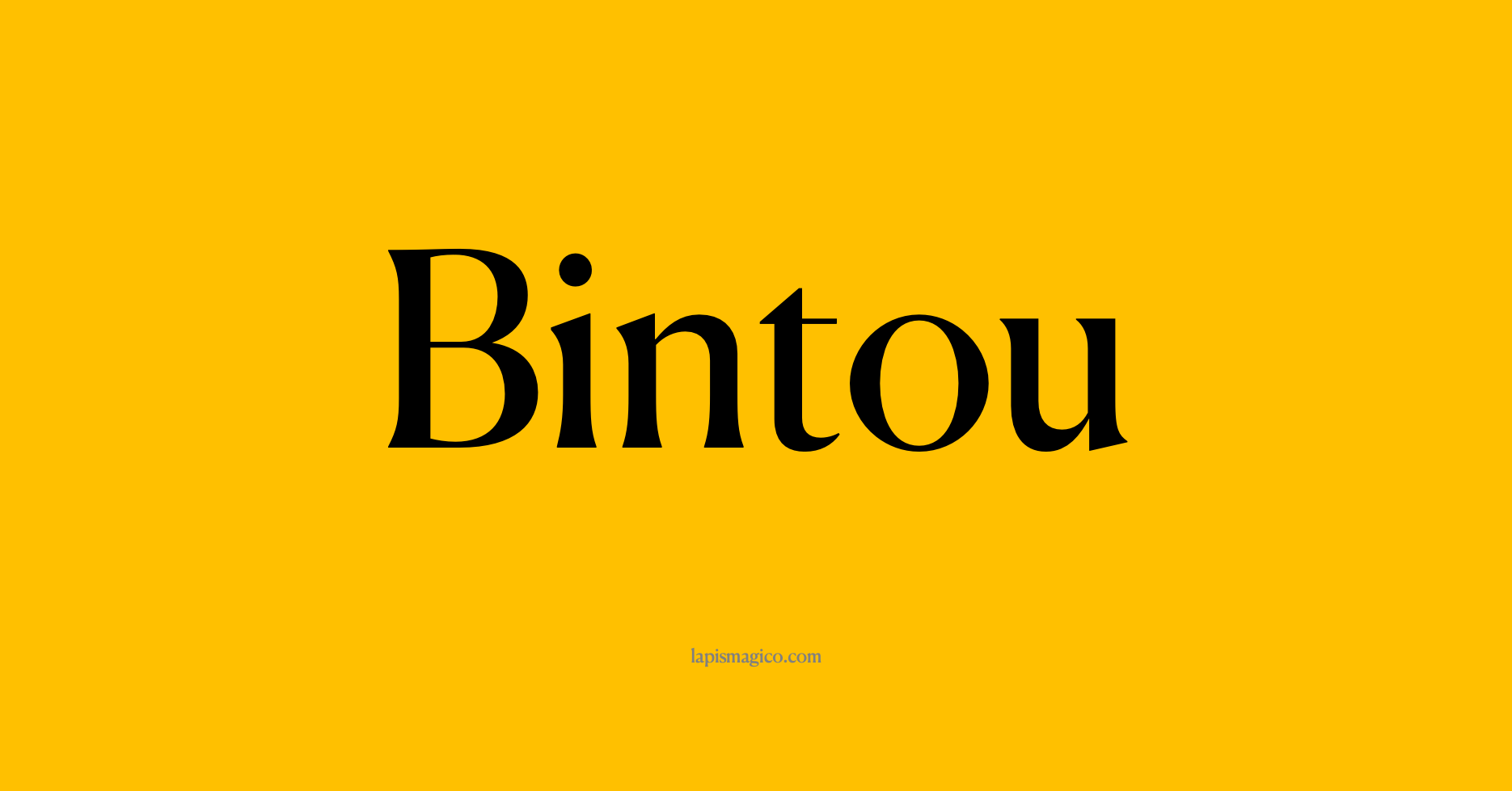 Nome Bintou