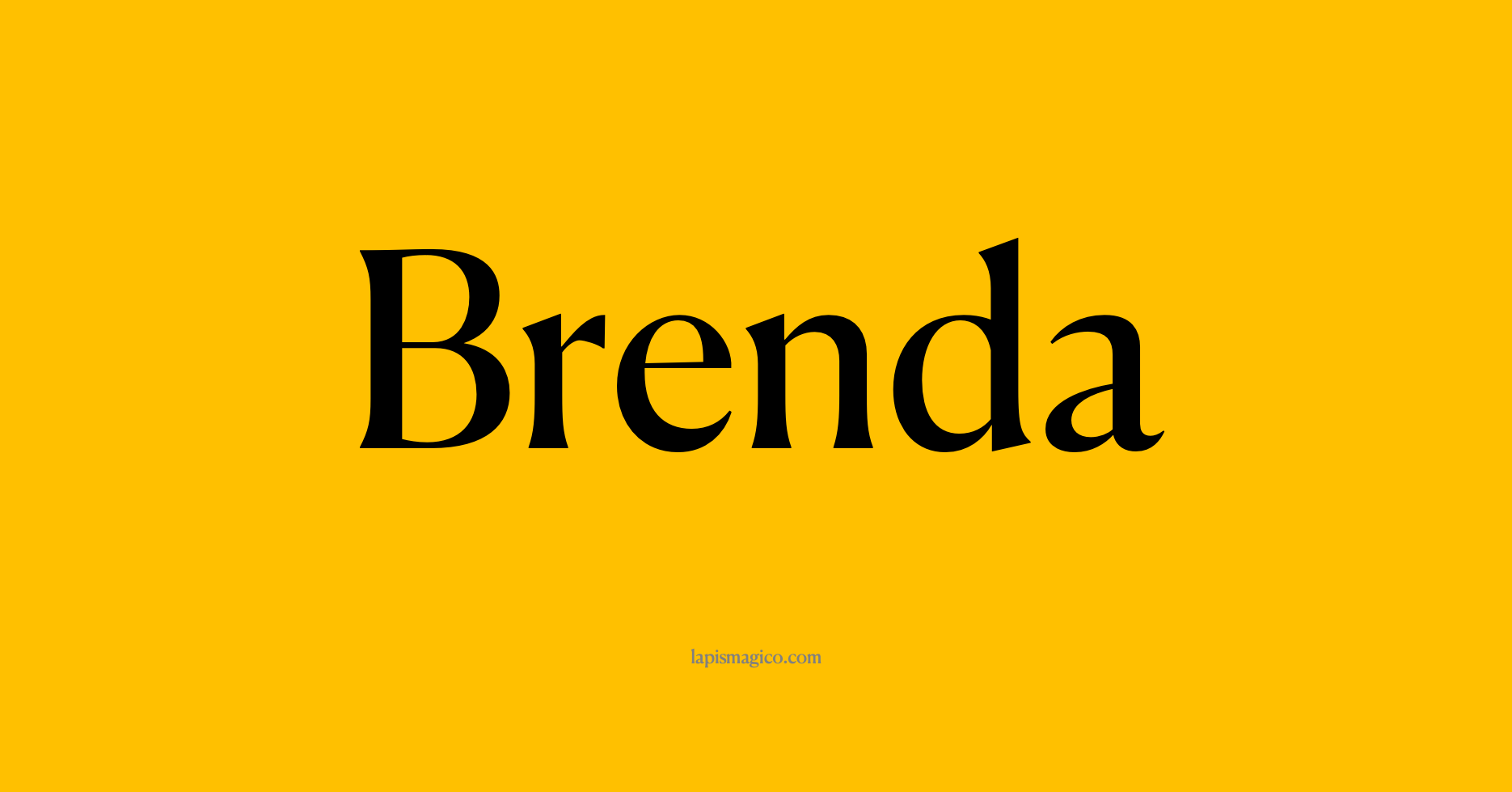 Nome Brenda