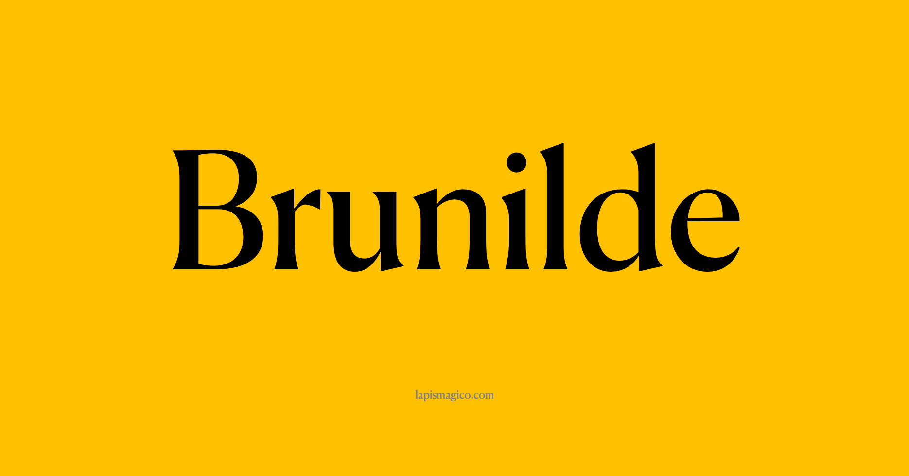 Nome Brunilde
