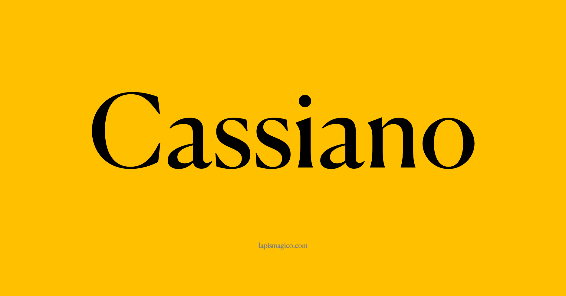 Nome Cassiano