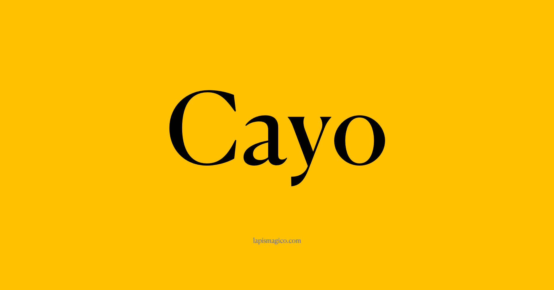Nome Cayo