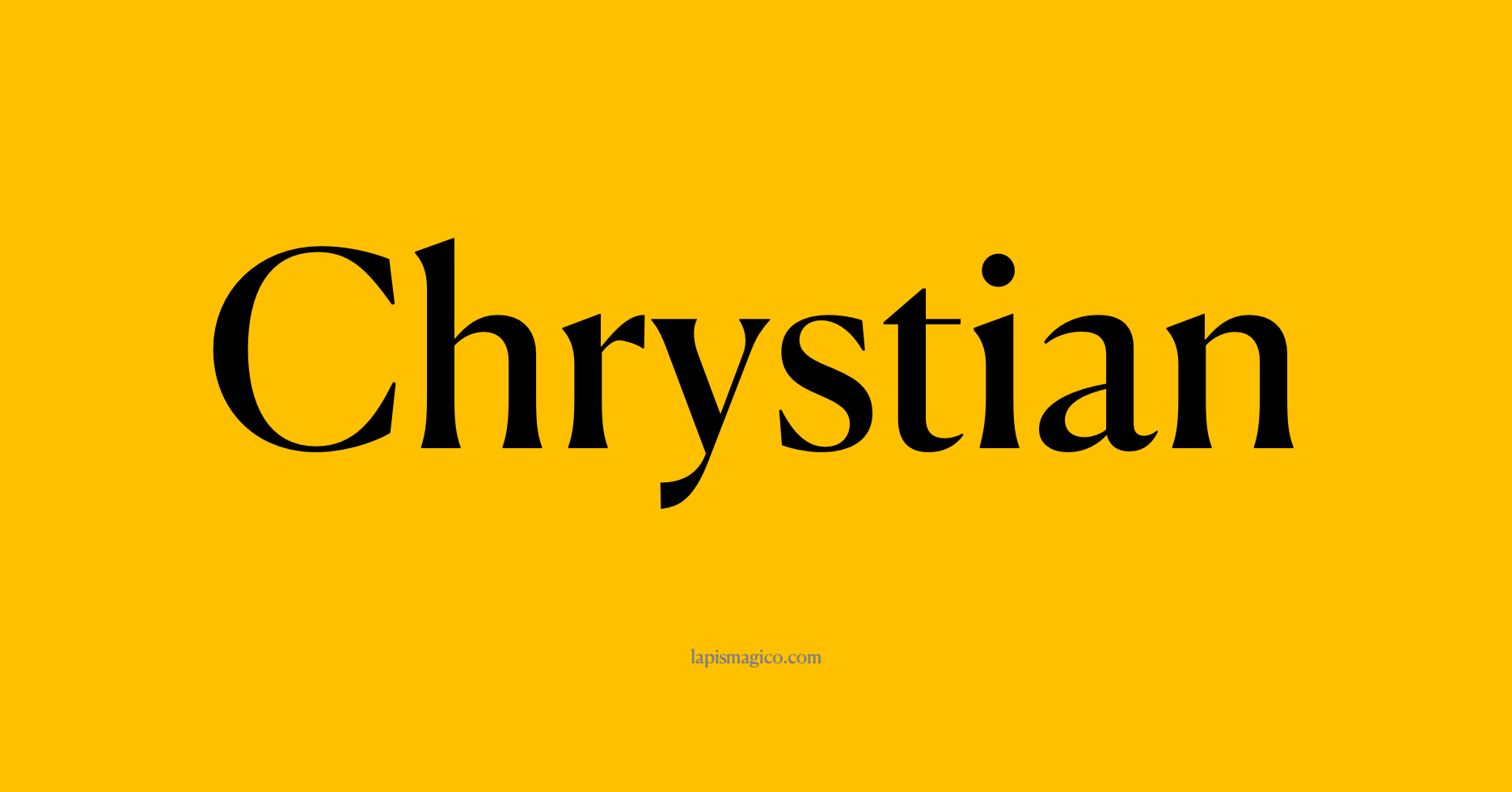 Nome Chrystian