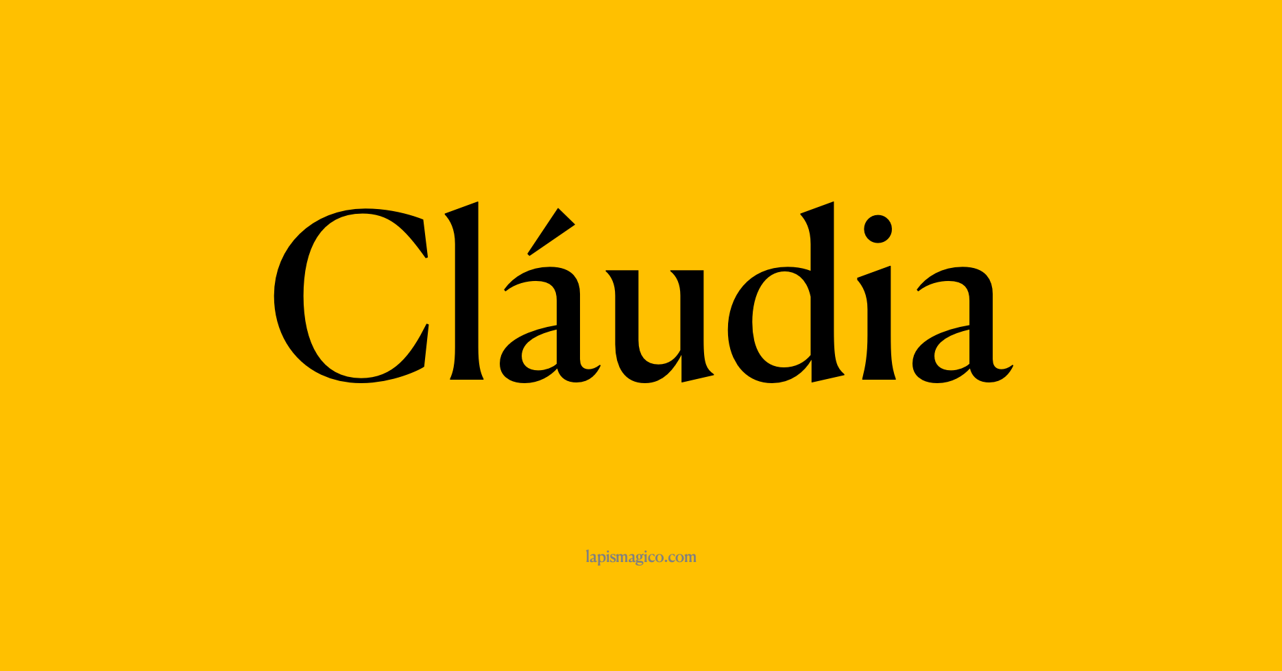 Nome Cláudia