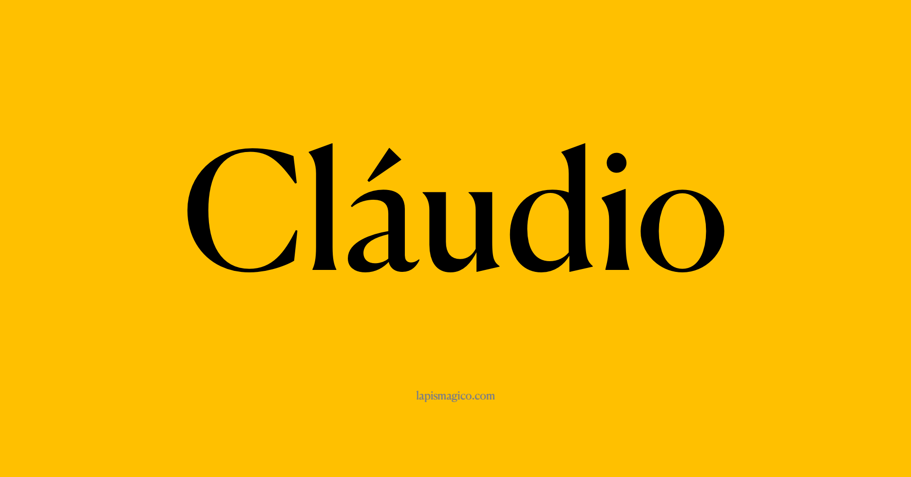 Nome Cláudio
