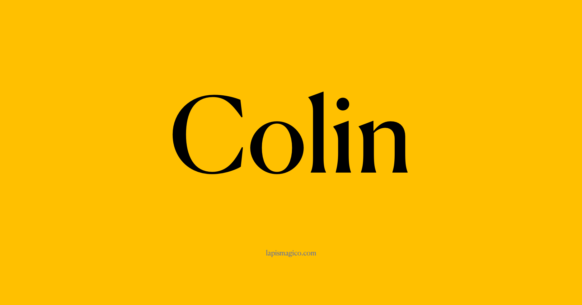 Nome Colin