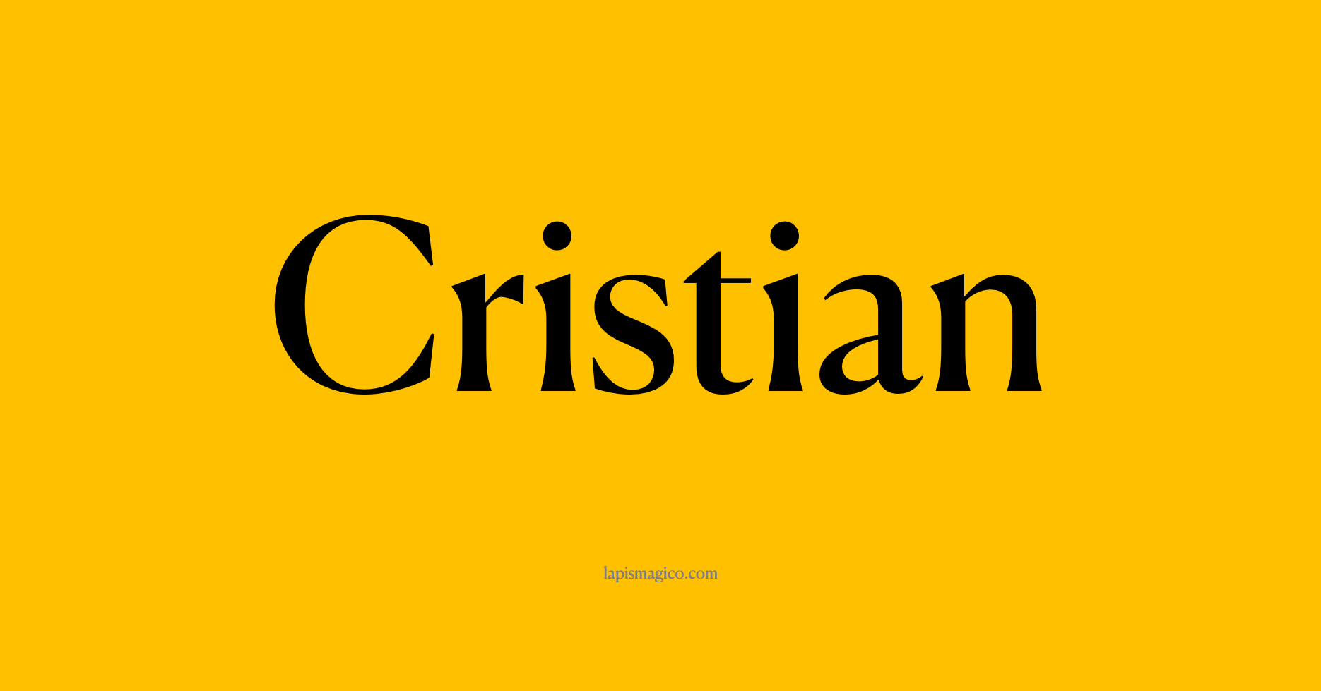 Nome Cristian