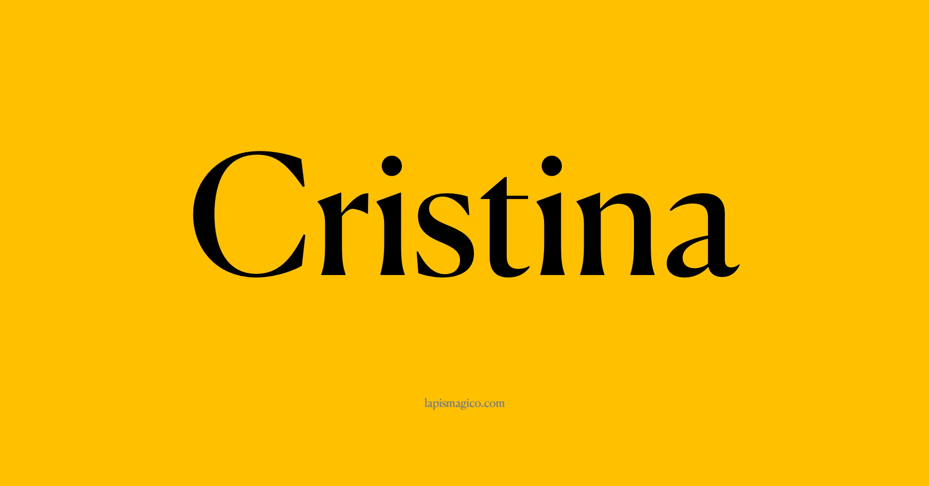 Nome Cristina