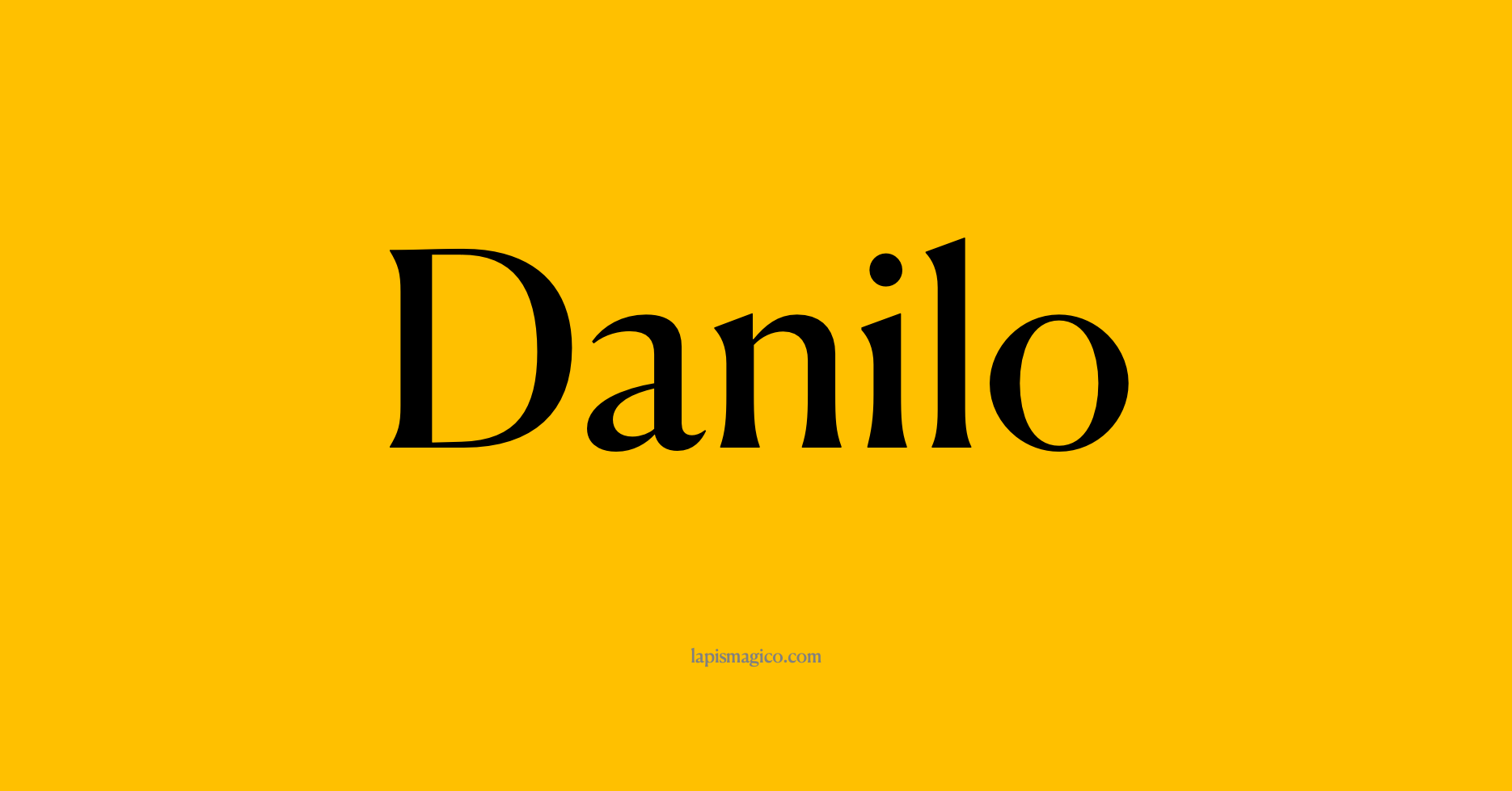 Nome Danilo
