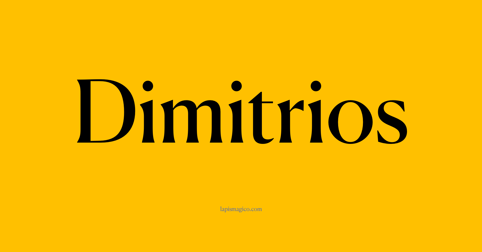 Nome Dimitrios